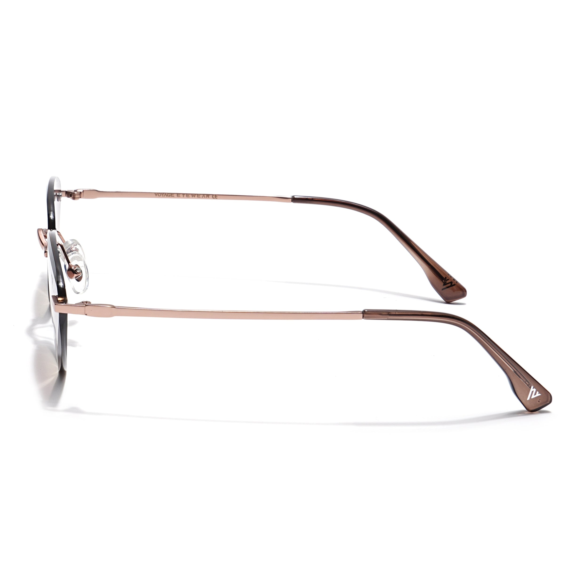 Voyage Select Oval Sunglasses (Brown & Clear Lens | Rose Golden Frame - SLMG6276)