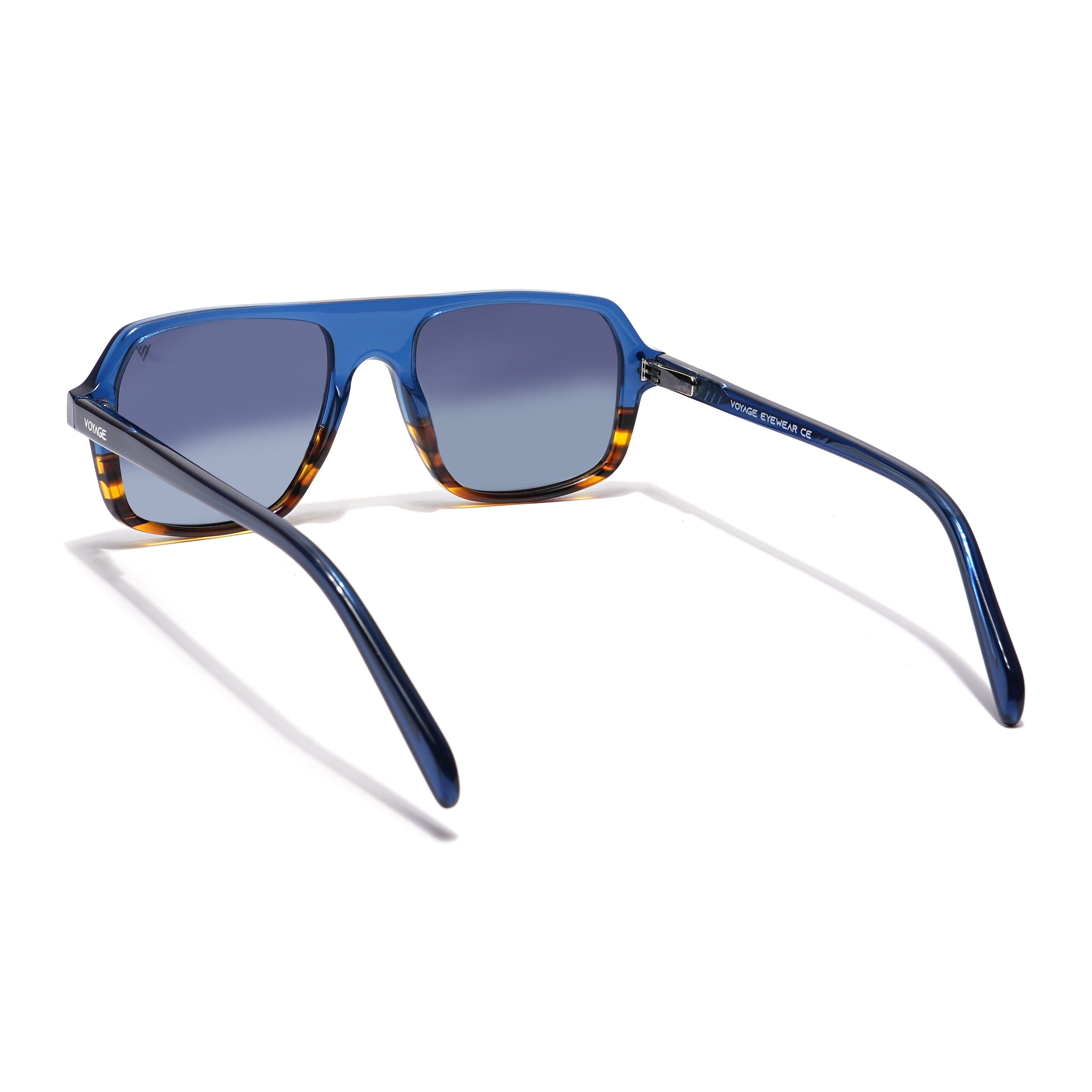 Voyage Select Square Sunglasses (Grey Lens | Shine Blue & Demi Brown Frame - SLPMG5985)