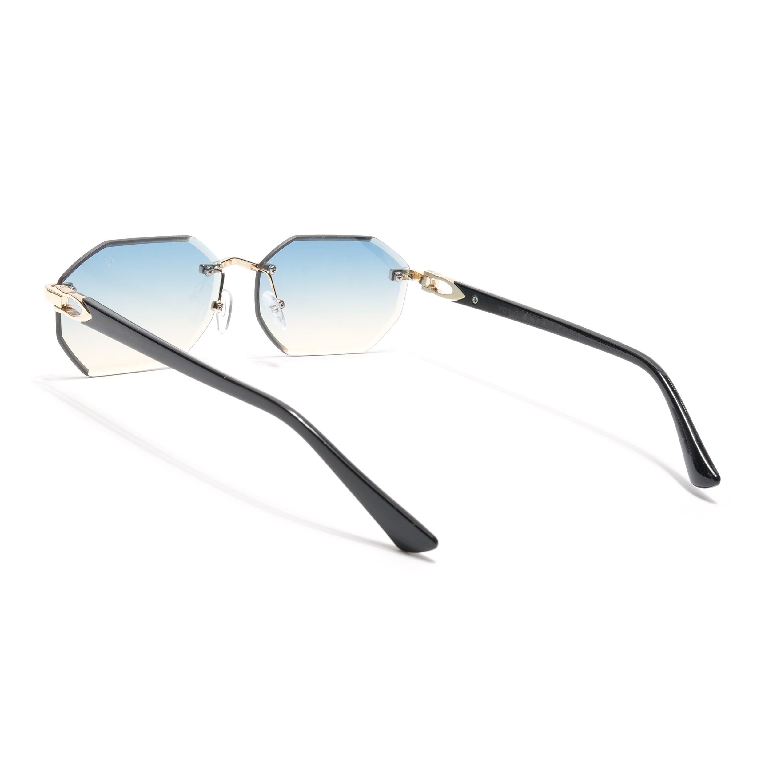 Slayr | Blue & Brown Rimless Sunglasses | MG7044