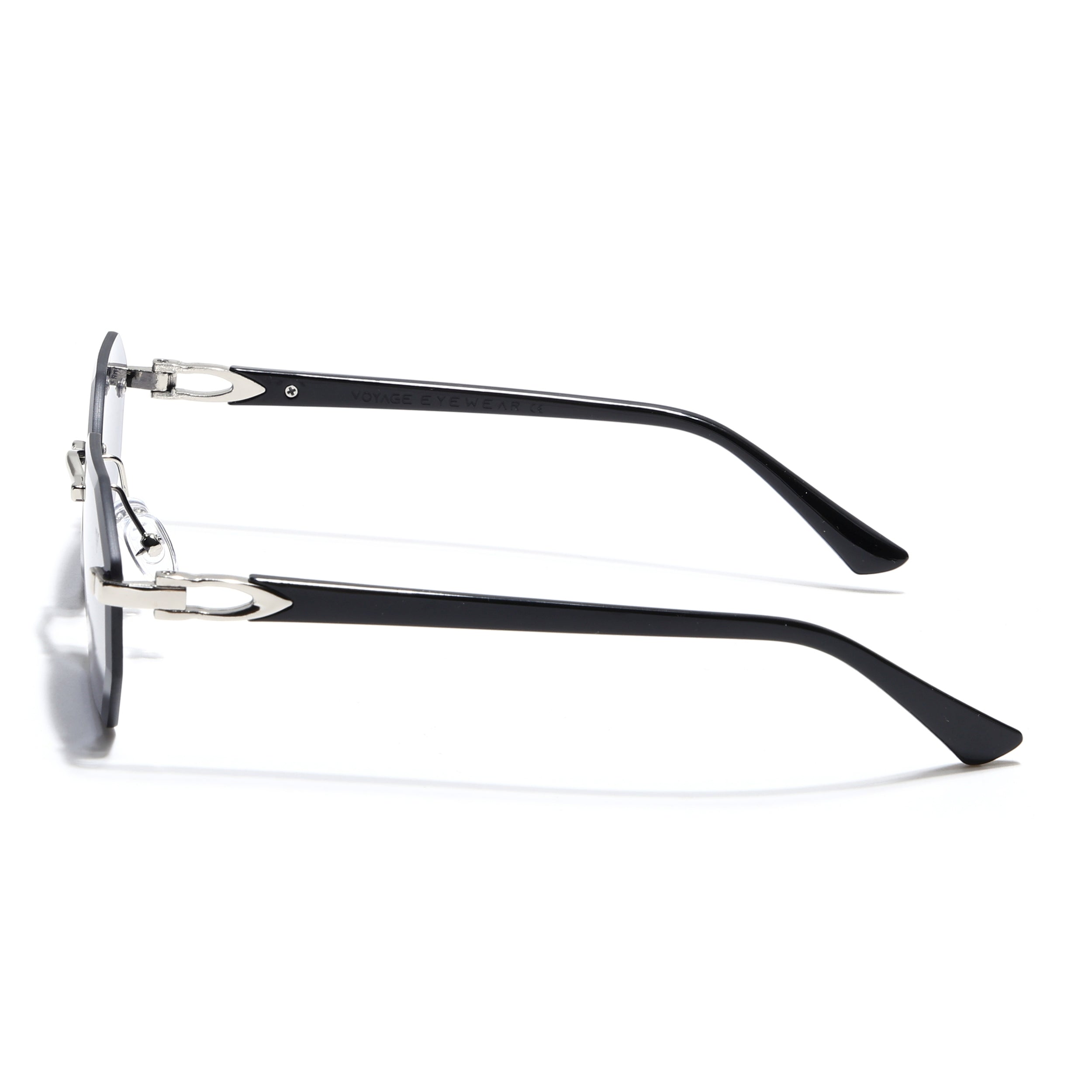 Slayr | Black Rimless Sunglasses | Silver Frame - MG7676