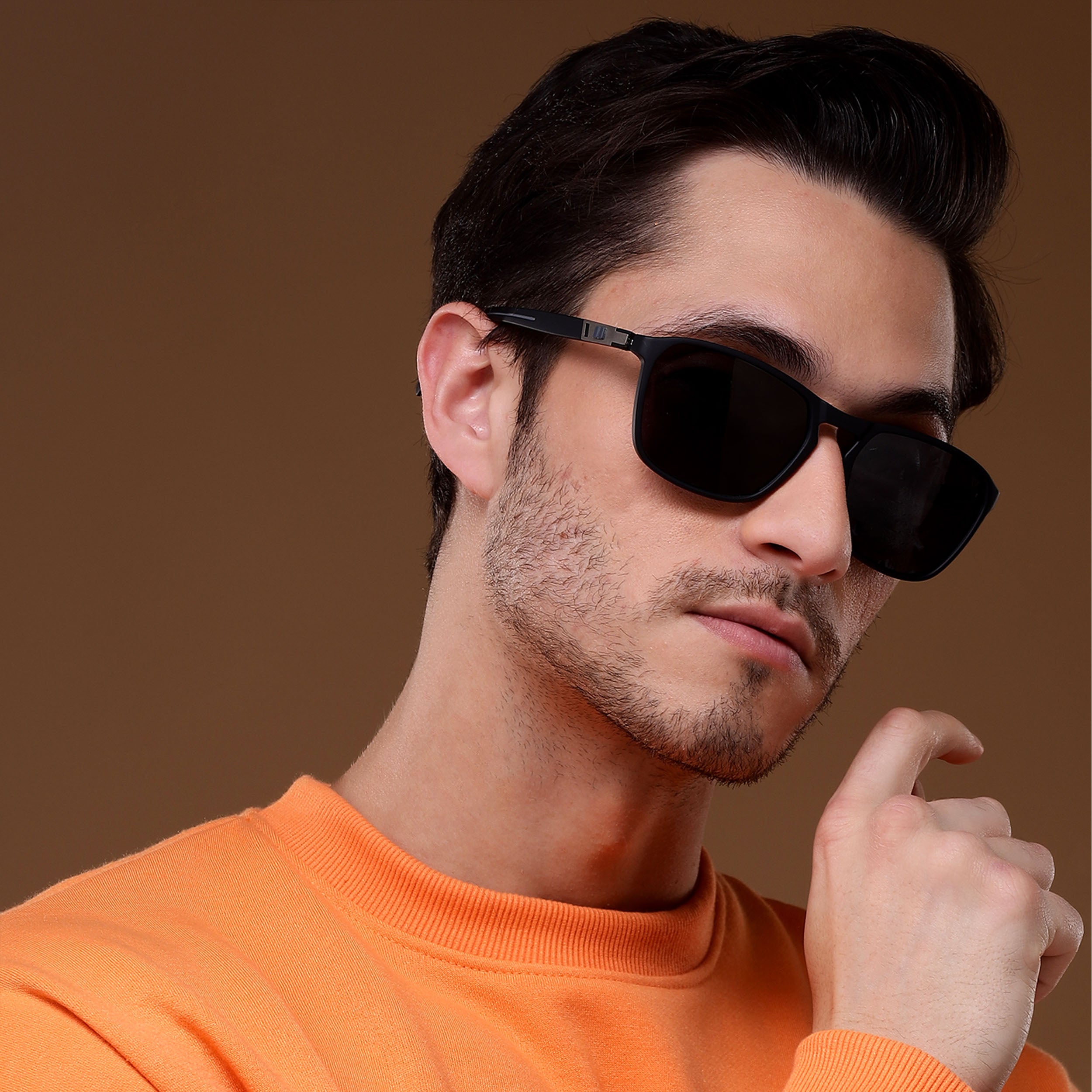 Matt Black Polarized Wayfarer Sunglasses - PMG4306