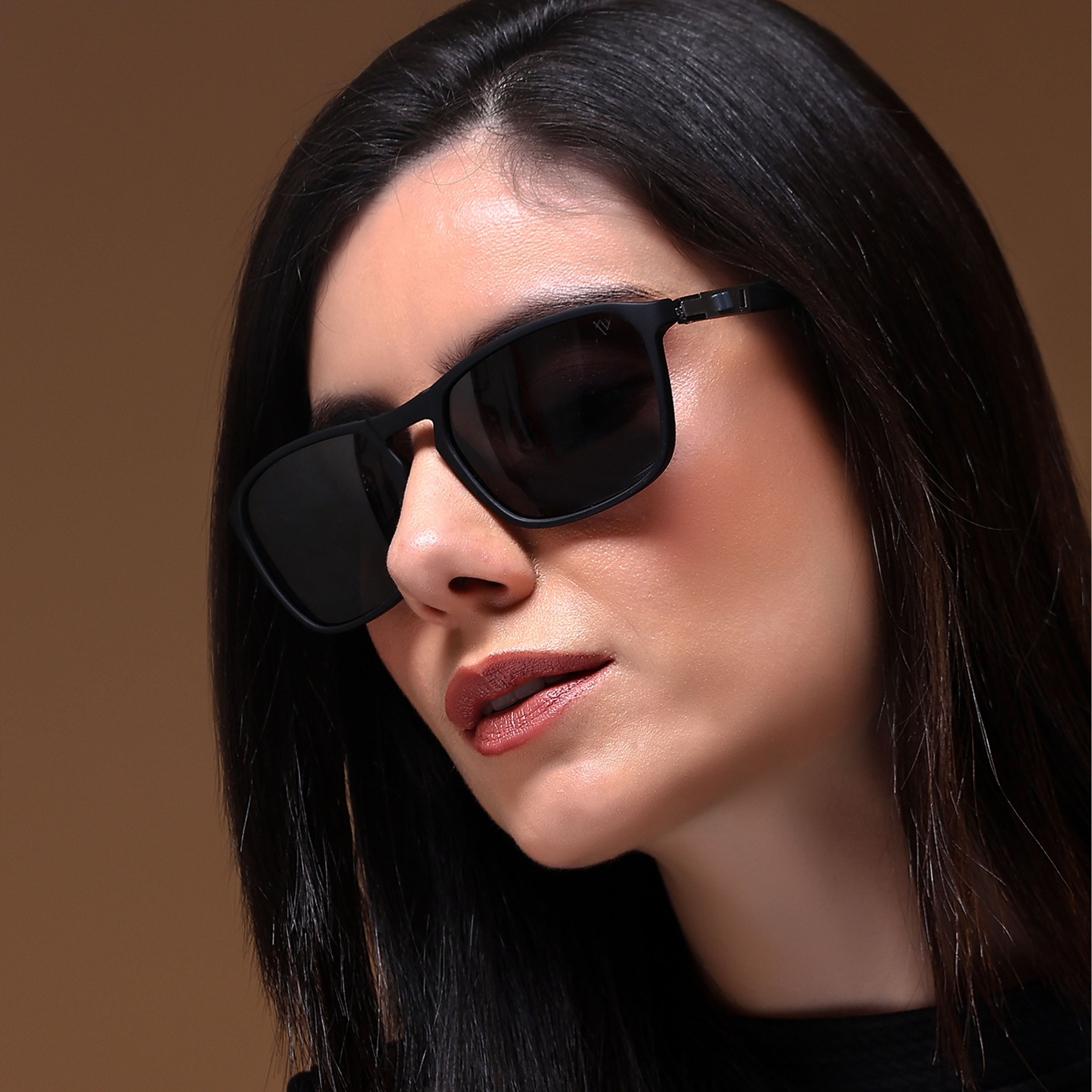 Matt Black Polarized Wayfarer Sunglasses - PMG4306