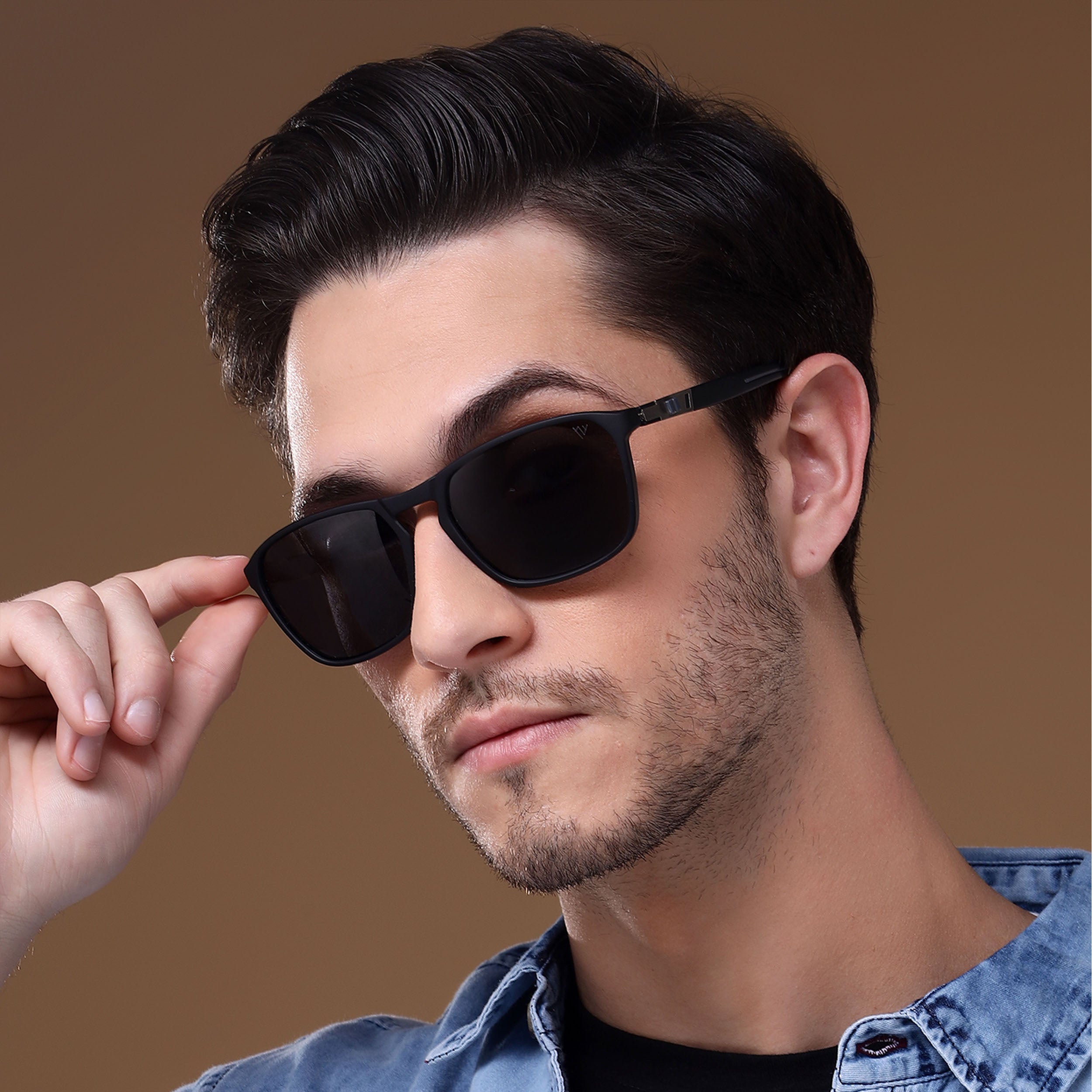 Matt Black Polarized Wayfarer Sunglasses - PMG4306
