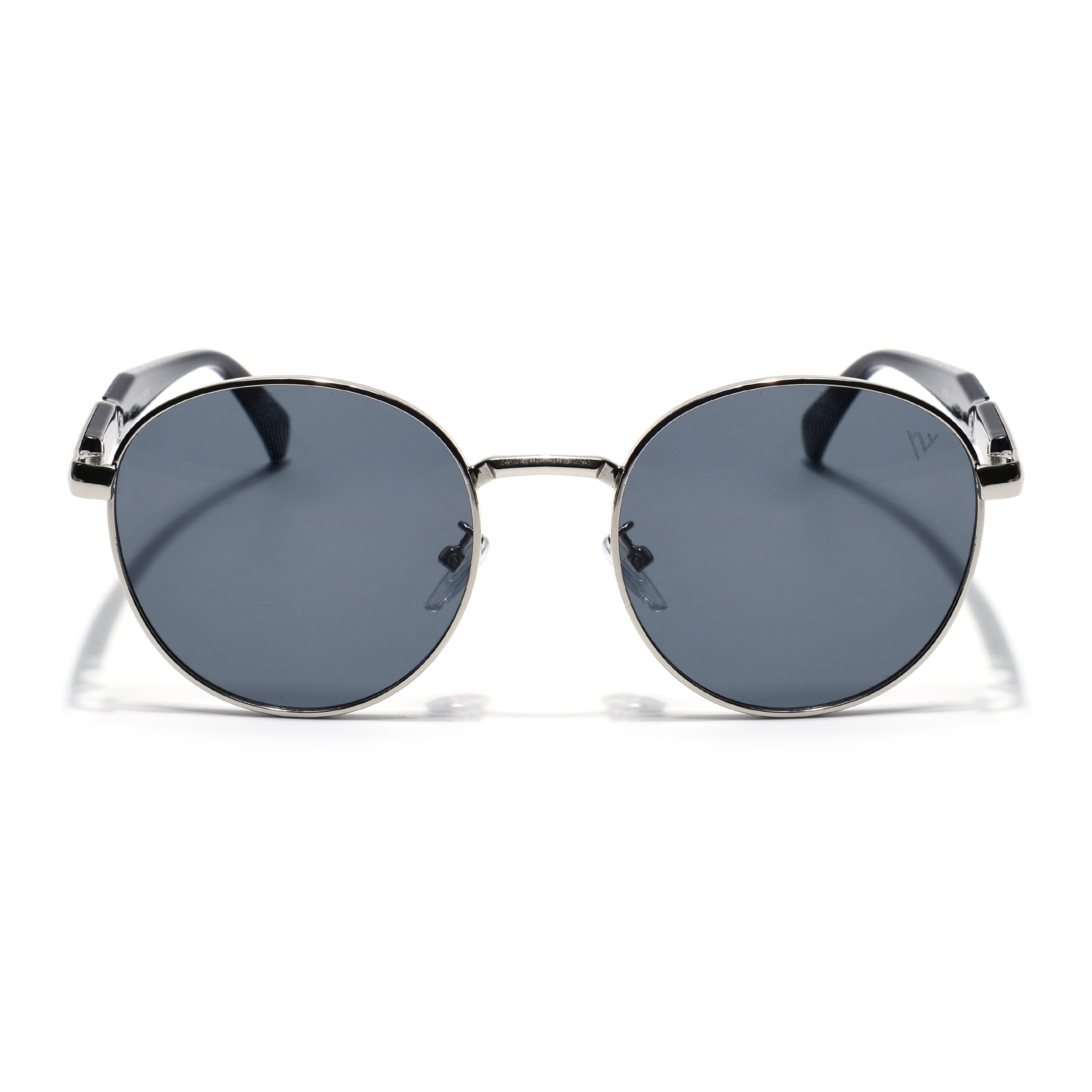 Round Sunglasses for Men & Women (Grey Lens | Silver Frame - MG7142)