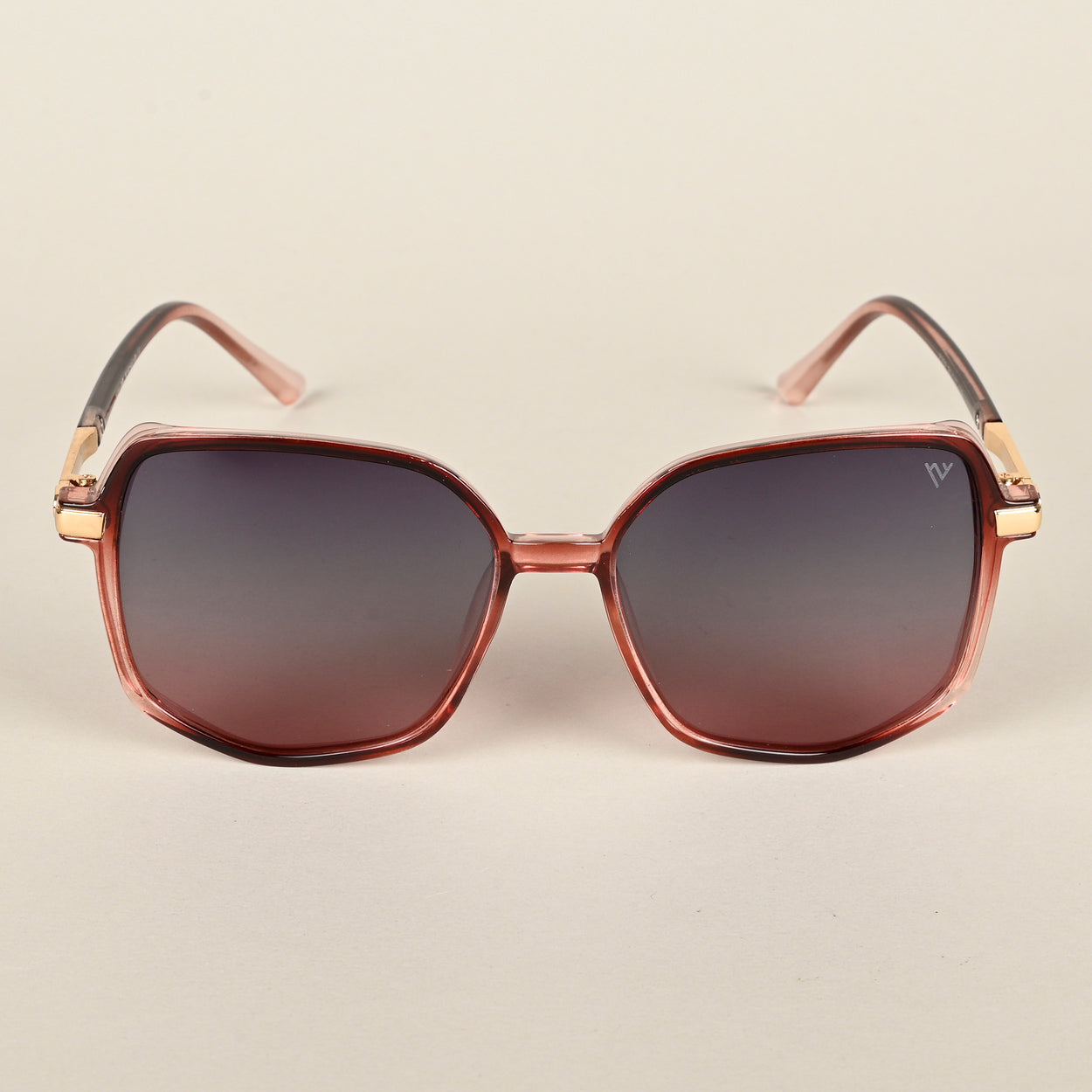 Voyage Grey & Pink Square Polarized Sunglasses for Women (8208PMG4248)