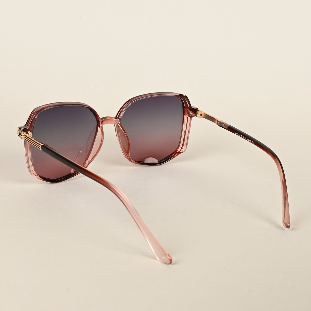 Voyage Grey & Pink Square Polarized Sunglasses for Women (8208PMG4248)