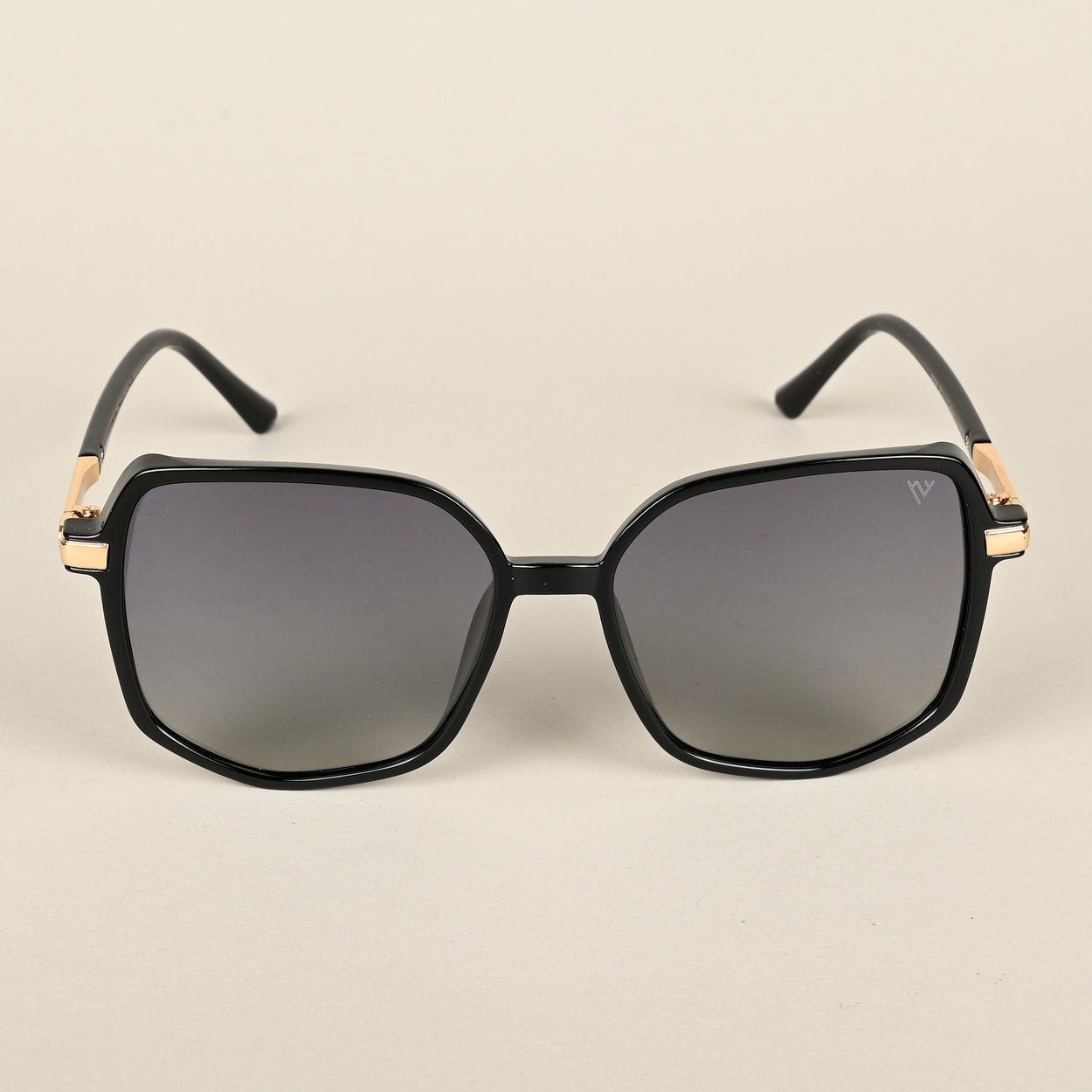 Voyage Black Square Polarized Sunglasses for Women (8208PMG4249)