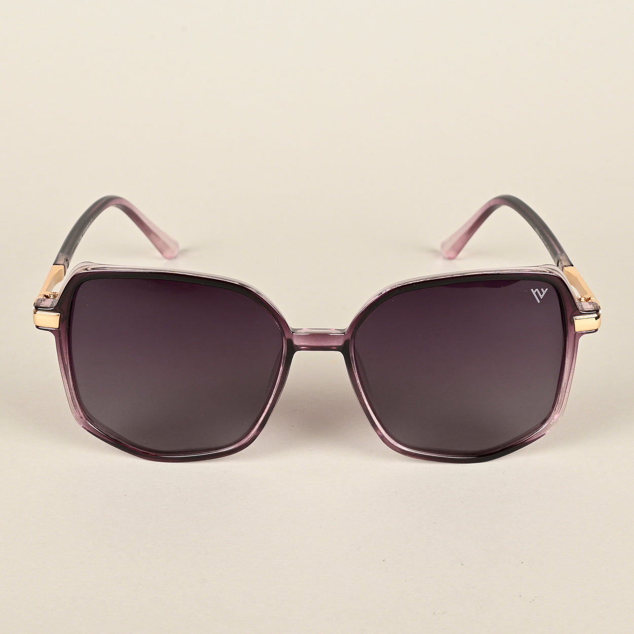 Voyage Purple & Clear Square Polarized Sunglasses for Women - PMG4250