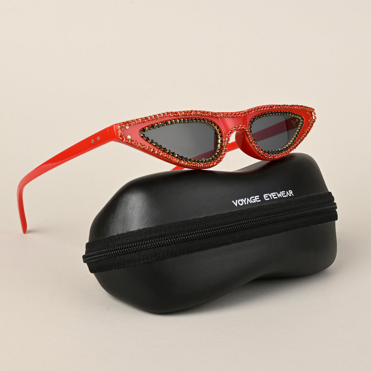 Voyage Black Cateye Sunglasses for Women (820MG4369)