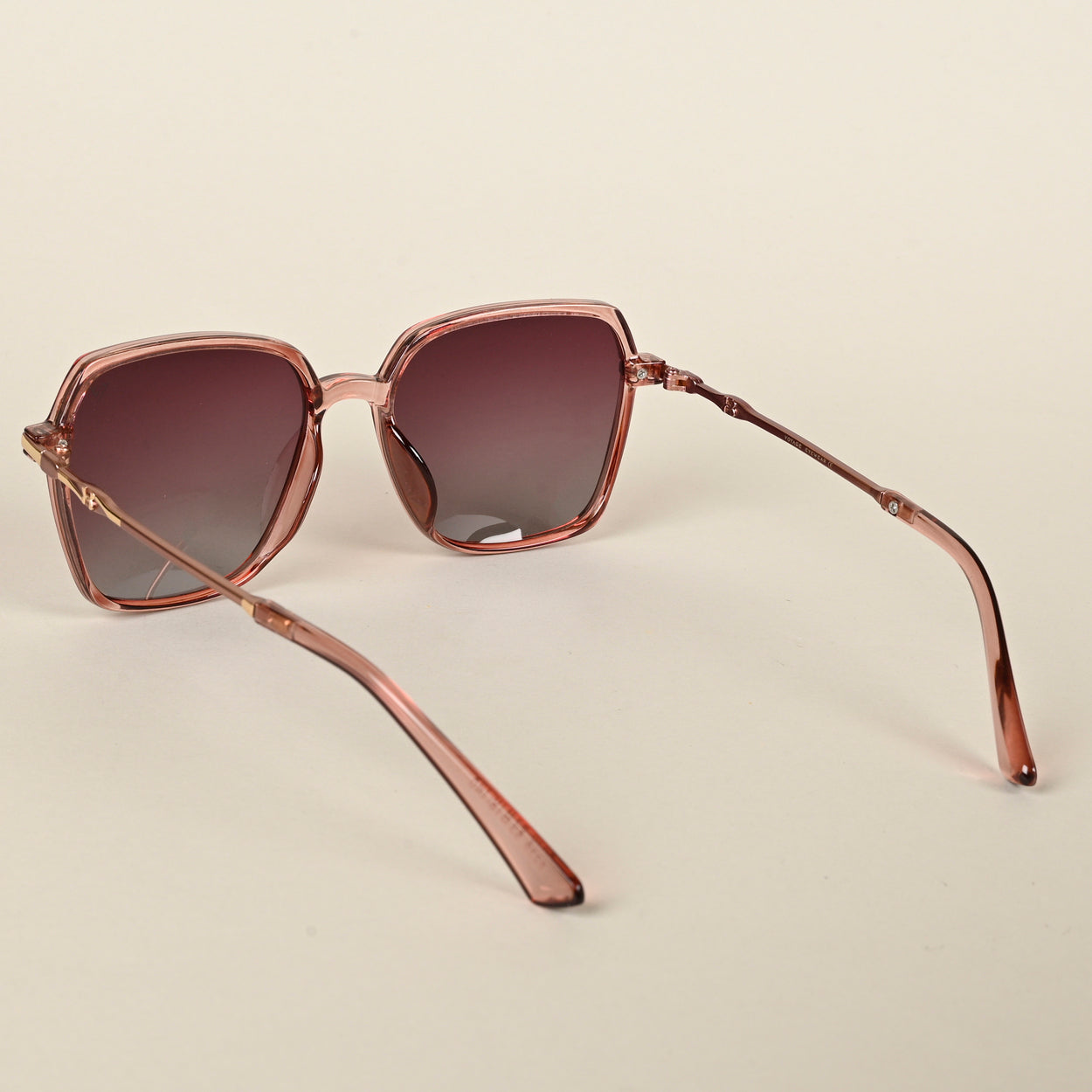 Voyage Red & Grey Square Polarized Sunglasses for Women - PMG4274