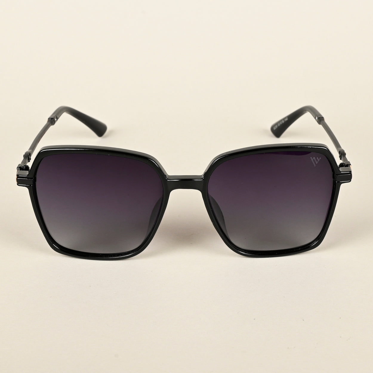 Voyage Black Square Polarized Sunglasses for Women (8239PMG4275)