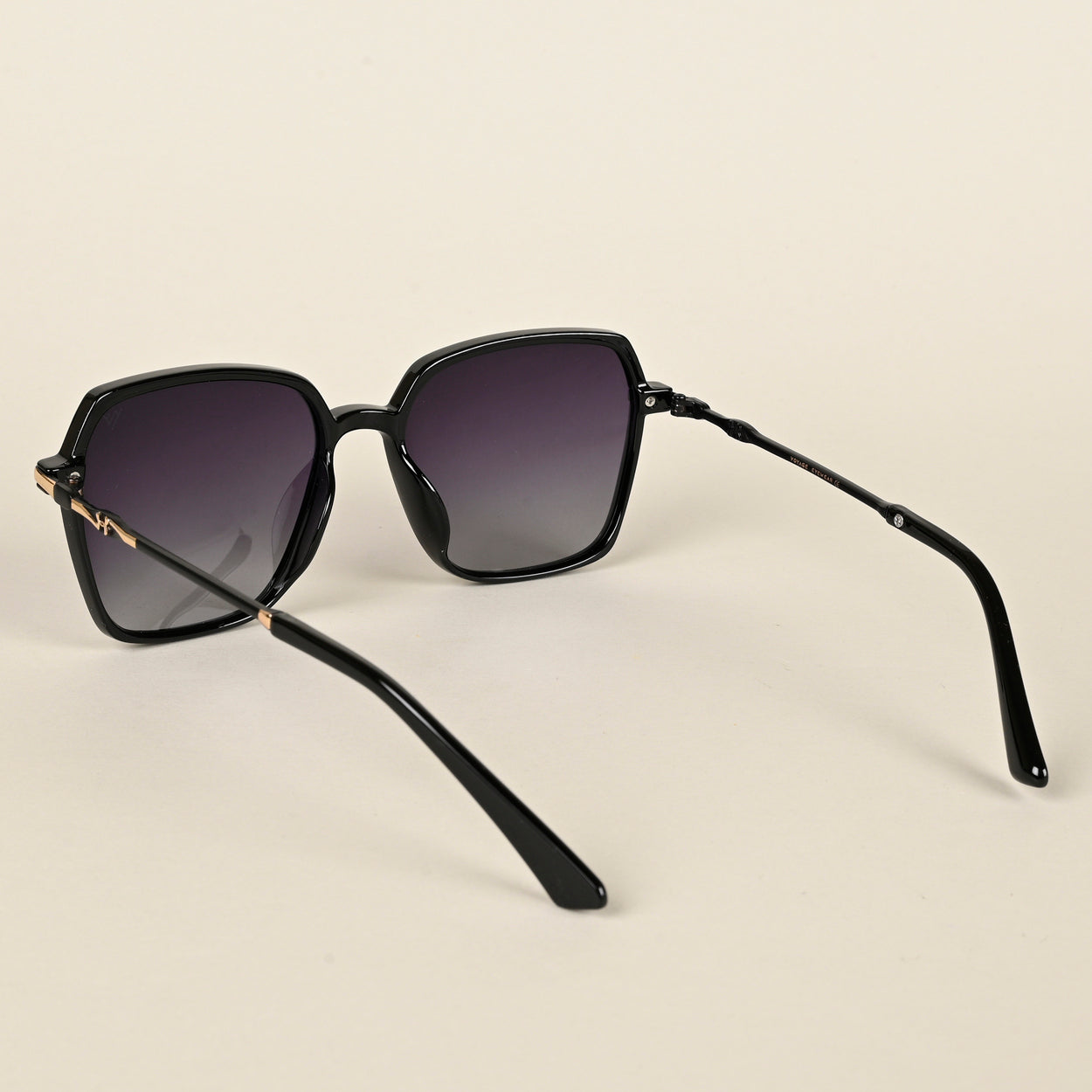 Voyage Black Square Polarized Sunglasses for Women (8239PMG4275)