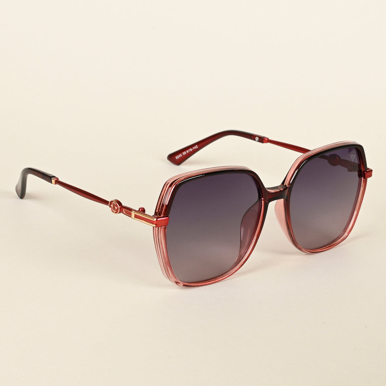 Voyage Grey Oversize Polarized Sunglasses for Women (8240PMG4345)
