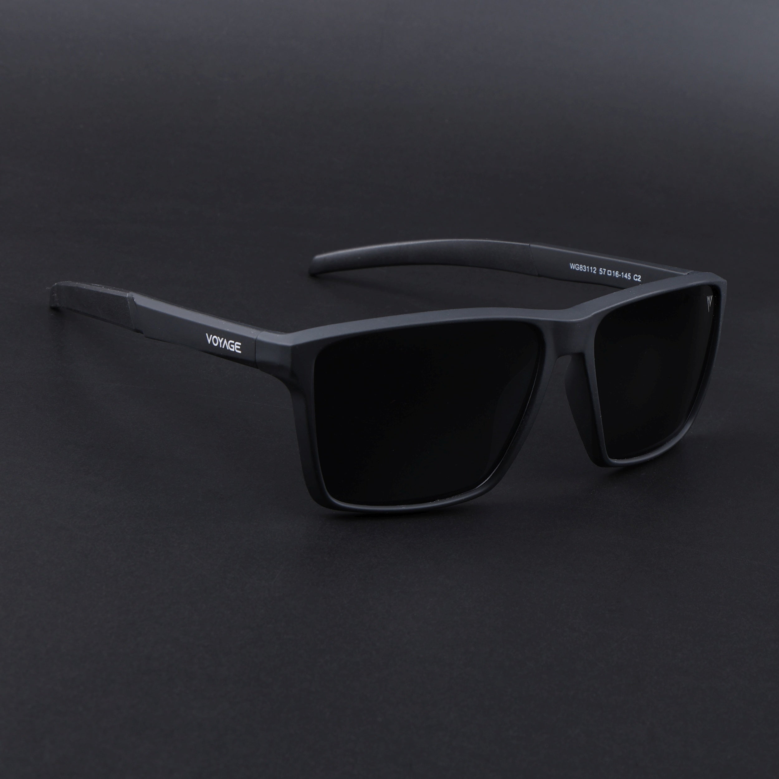 Wayfarer Polarized Sunglasses | Black Lens | Black Frame - PMG6748