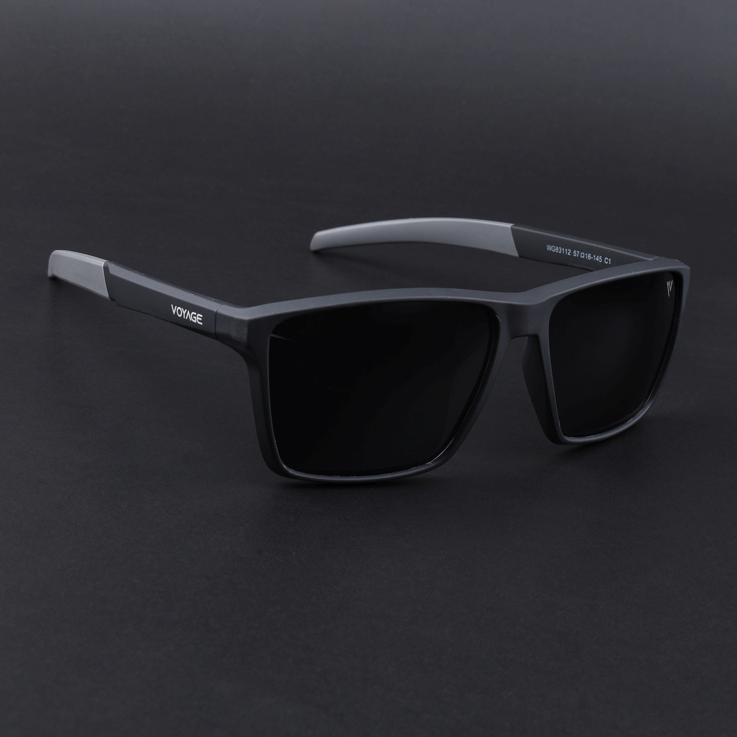 Wayfarer Polarized Sunglasses | Black Lens | Black Frame - PMG6749