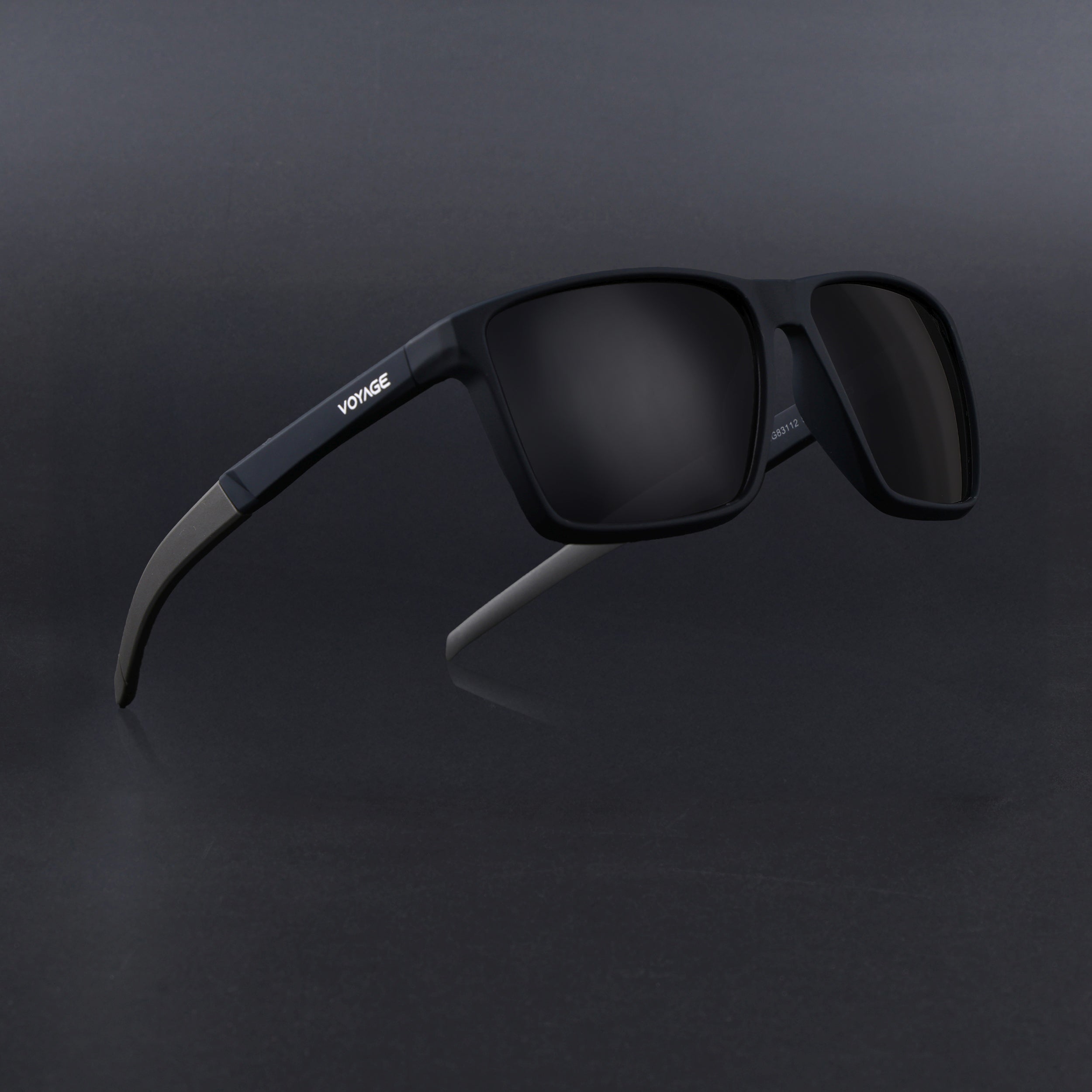 Wayfarer Polarized Sunglasses| Black Lens | Navy Blue Frame - PMG6751