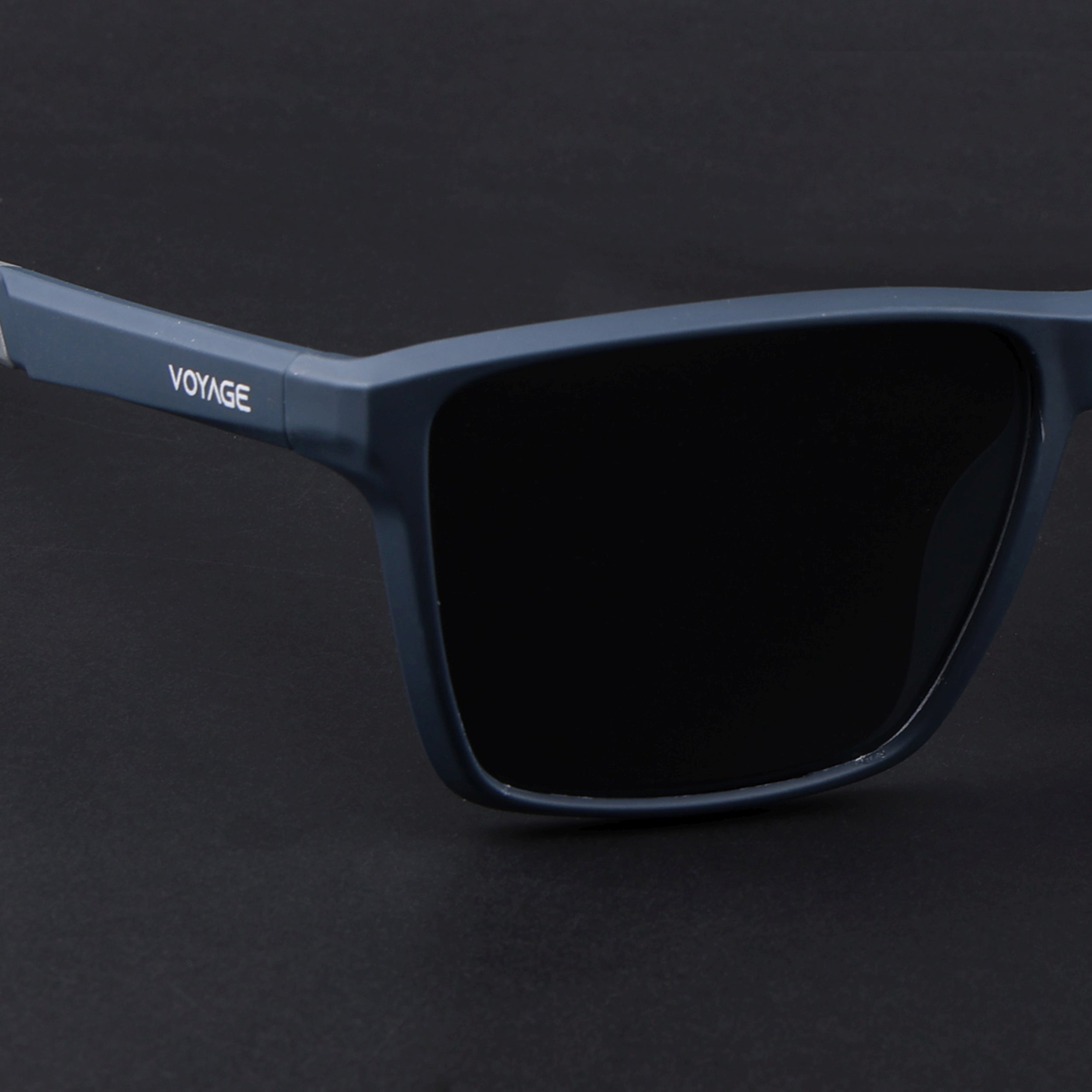 Wayfarer Polarized Sunglasses| Black Lens | Navy Blue Frame - PMG6751