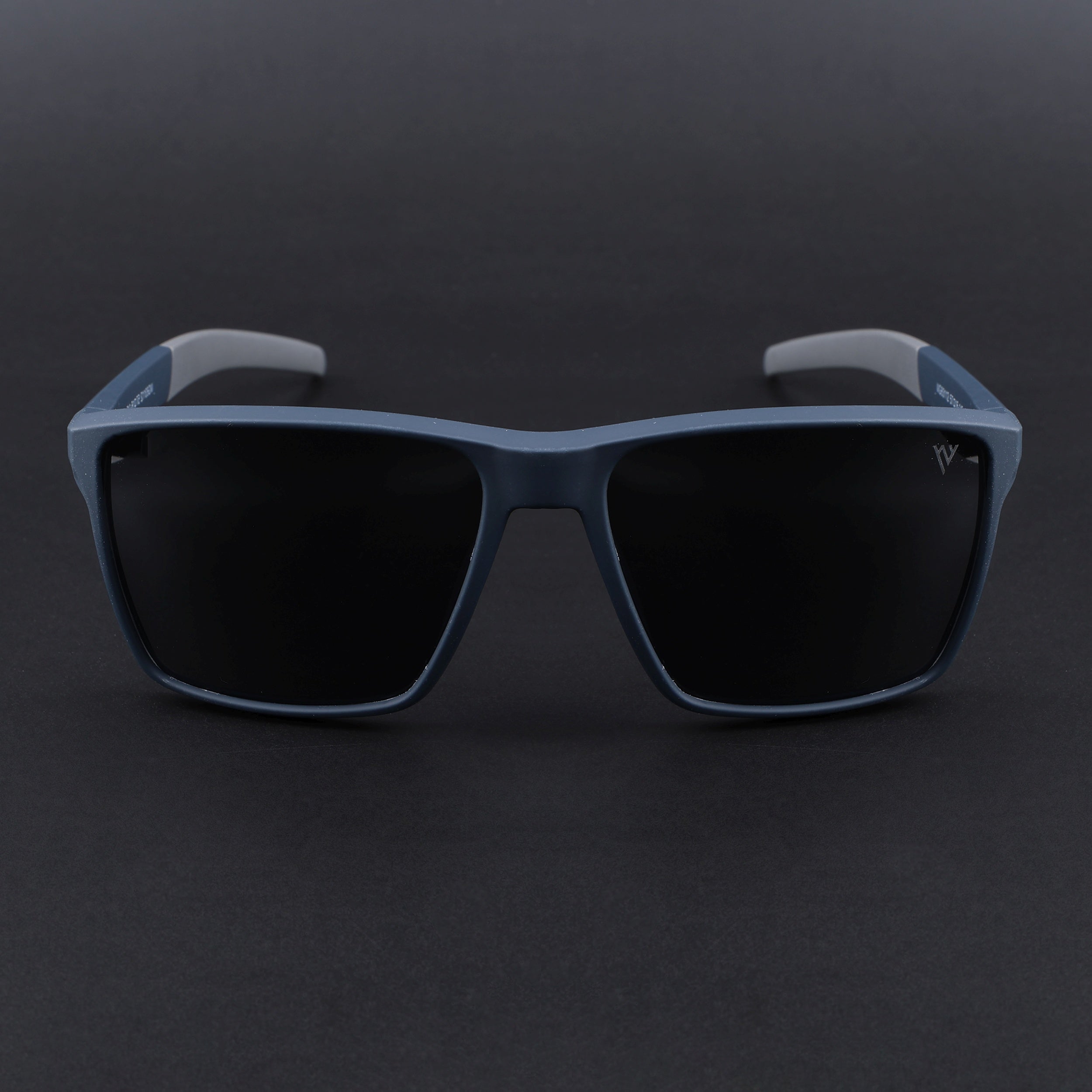 Wayfarer Polarized Sunglasses| Black Lens | Navy Blue Frame - PMG6751