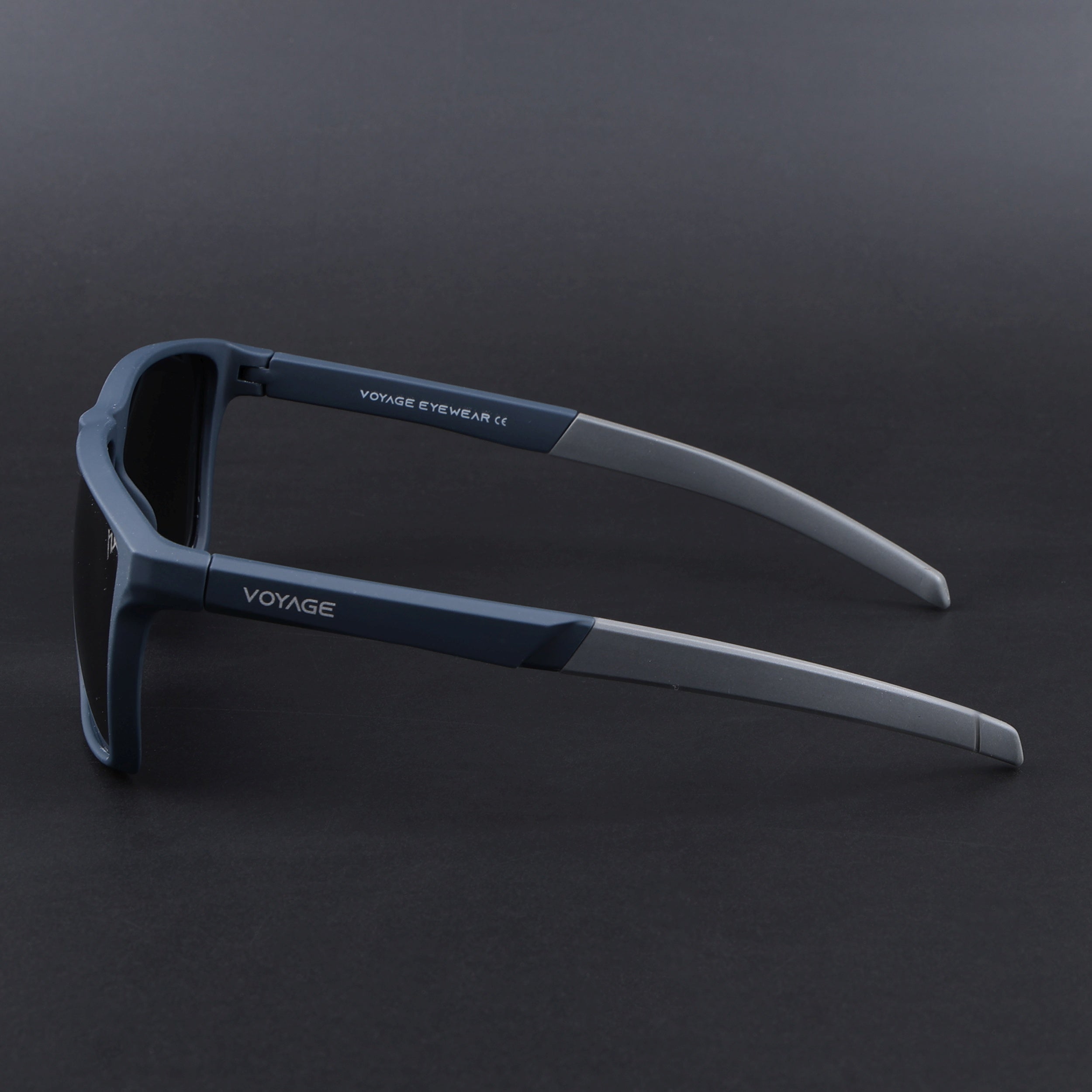 Wayfarer Polarized Sunglasses| Black Lens | Navy Blue Frame - PMG6751
