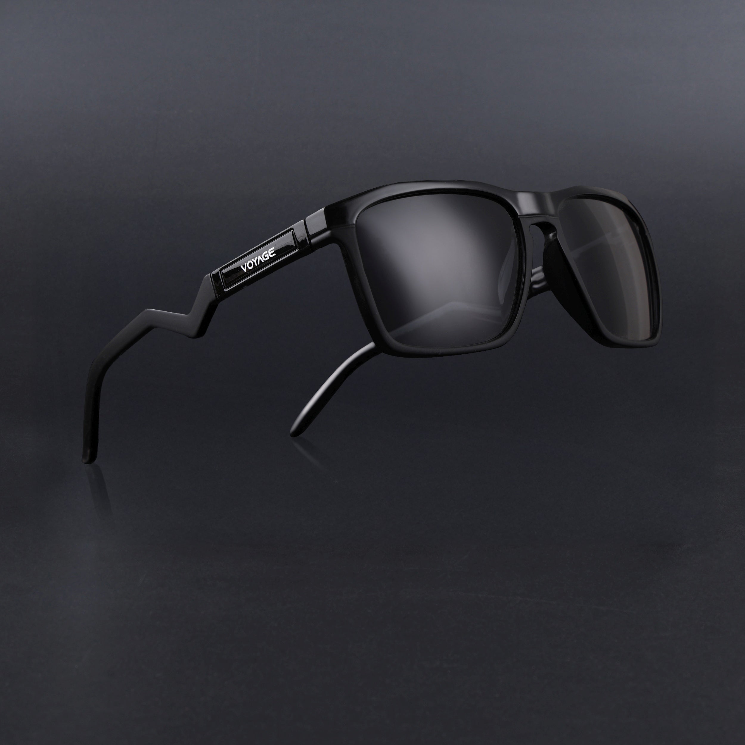 Radar 2.0 | Wayfarer Polarized Sunglasses Black Lens | Shine Black Frame - PMG6753