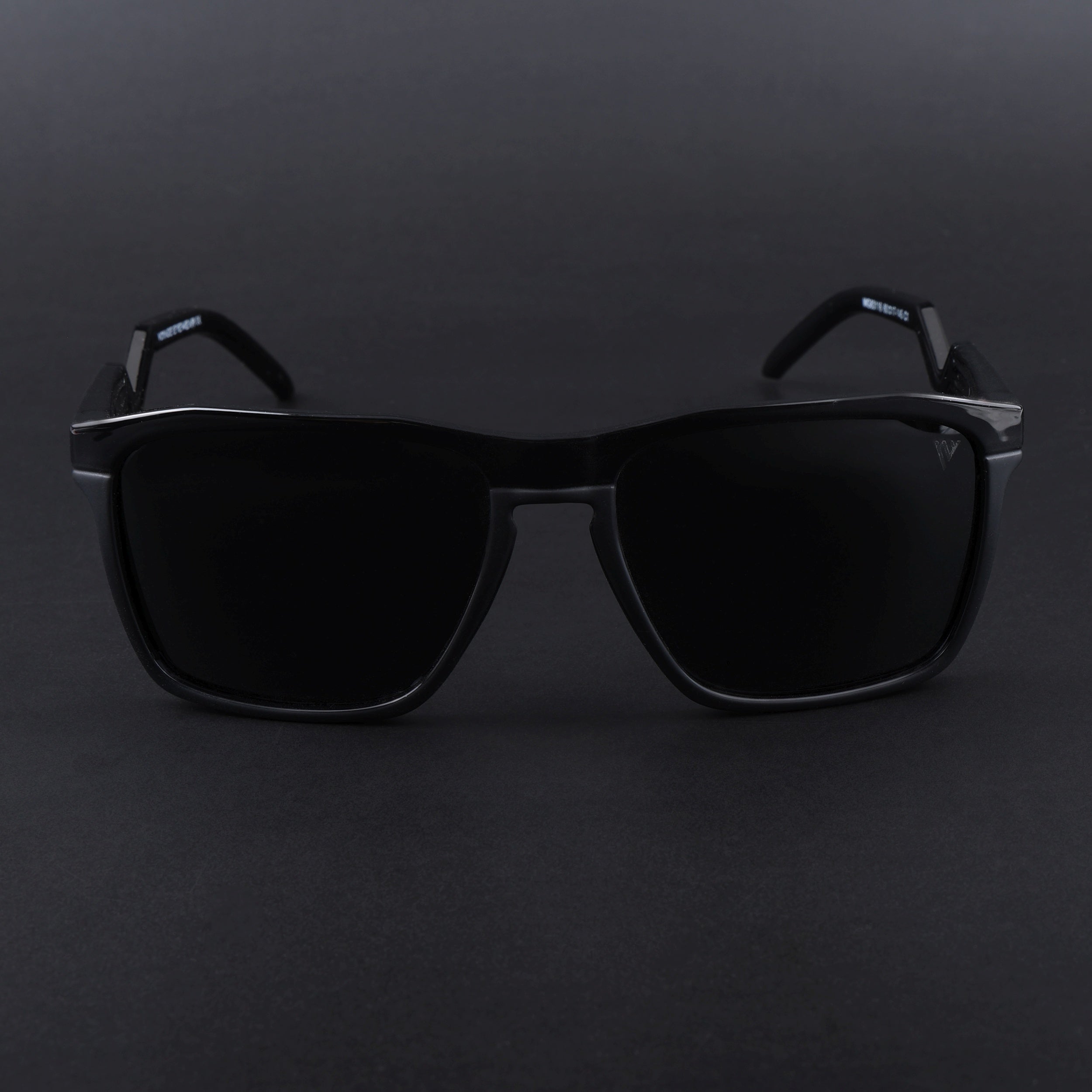 Radar 2.0 | Wayfarer Polarized Sunglasses Black Lens | Shine Black Frame - PMG6753