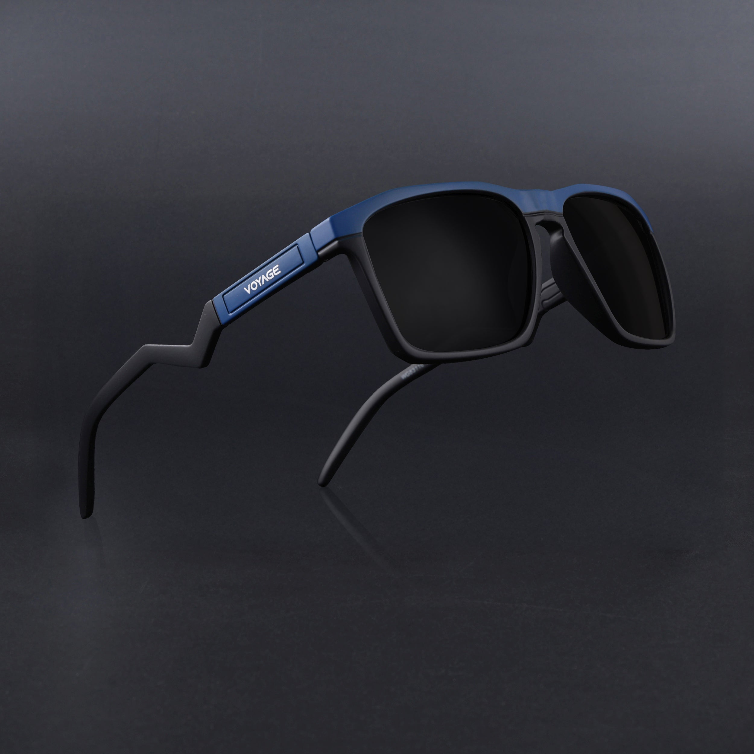 Radar 2.0 | Wayfarer Polarized Sunglasses | Black Lens | Blue & Grey Frame - PMG6754
