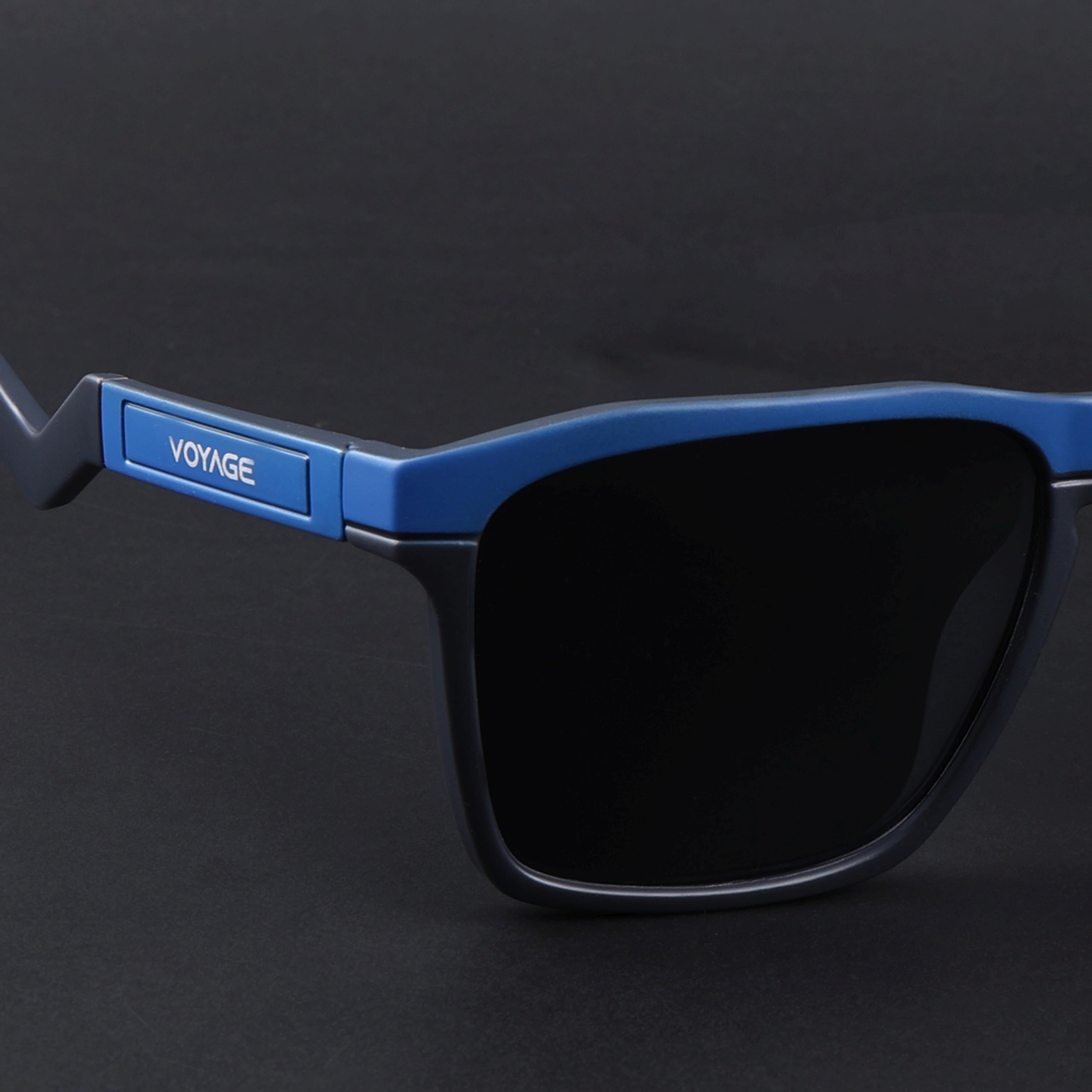 Radar 2.0 | Wayfarer Polarized Sunglasses | Black Lens | Blue & Grey Frame - PMG6754