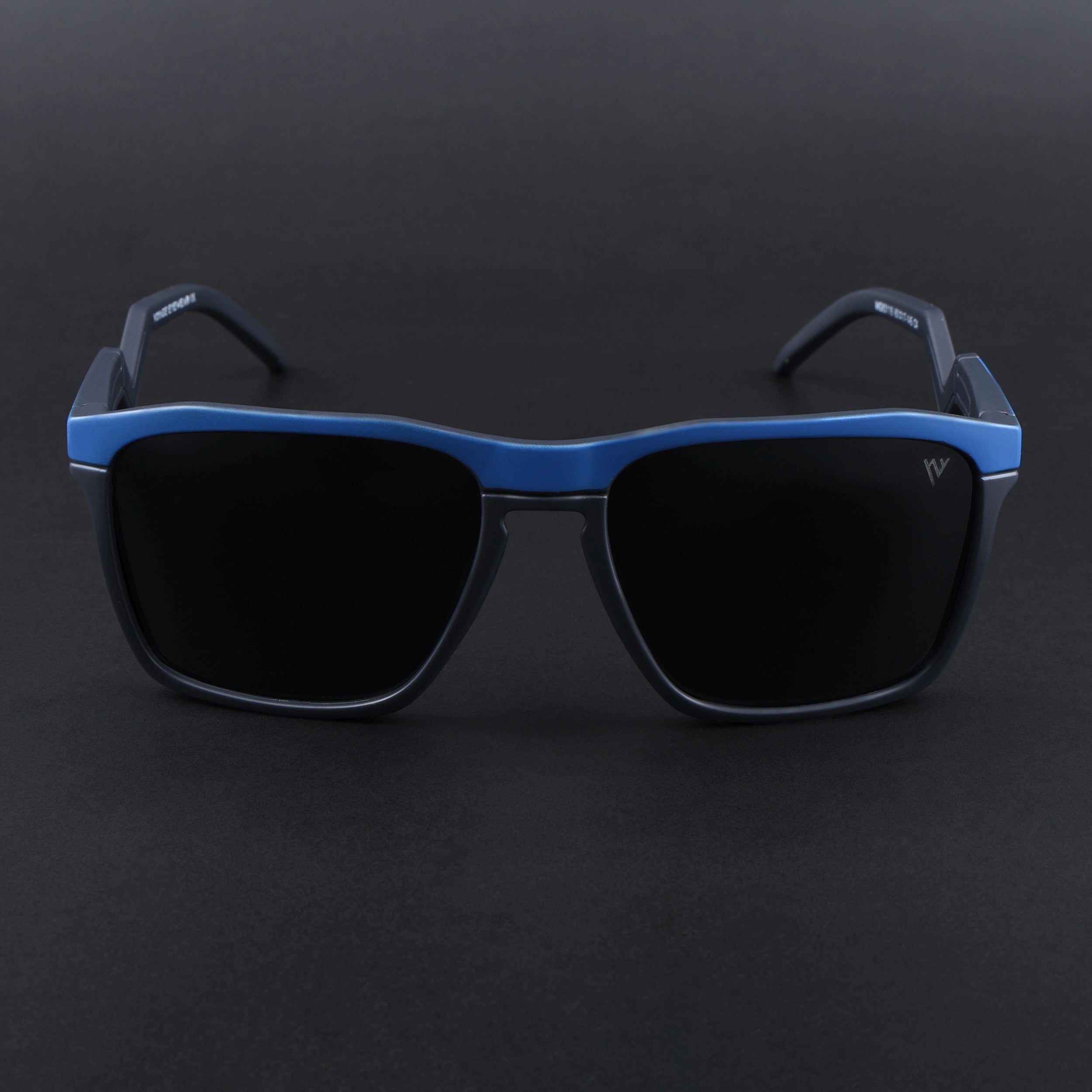 Radar 2.0 | Wayfarer Polarized Sunglasses | Black Lens | Blue & Grey Frame - PMG6754