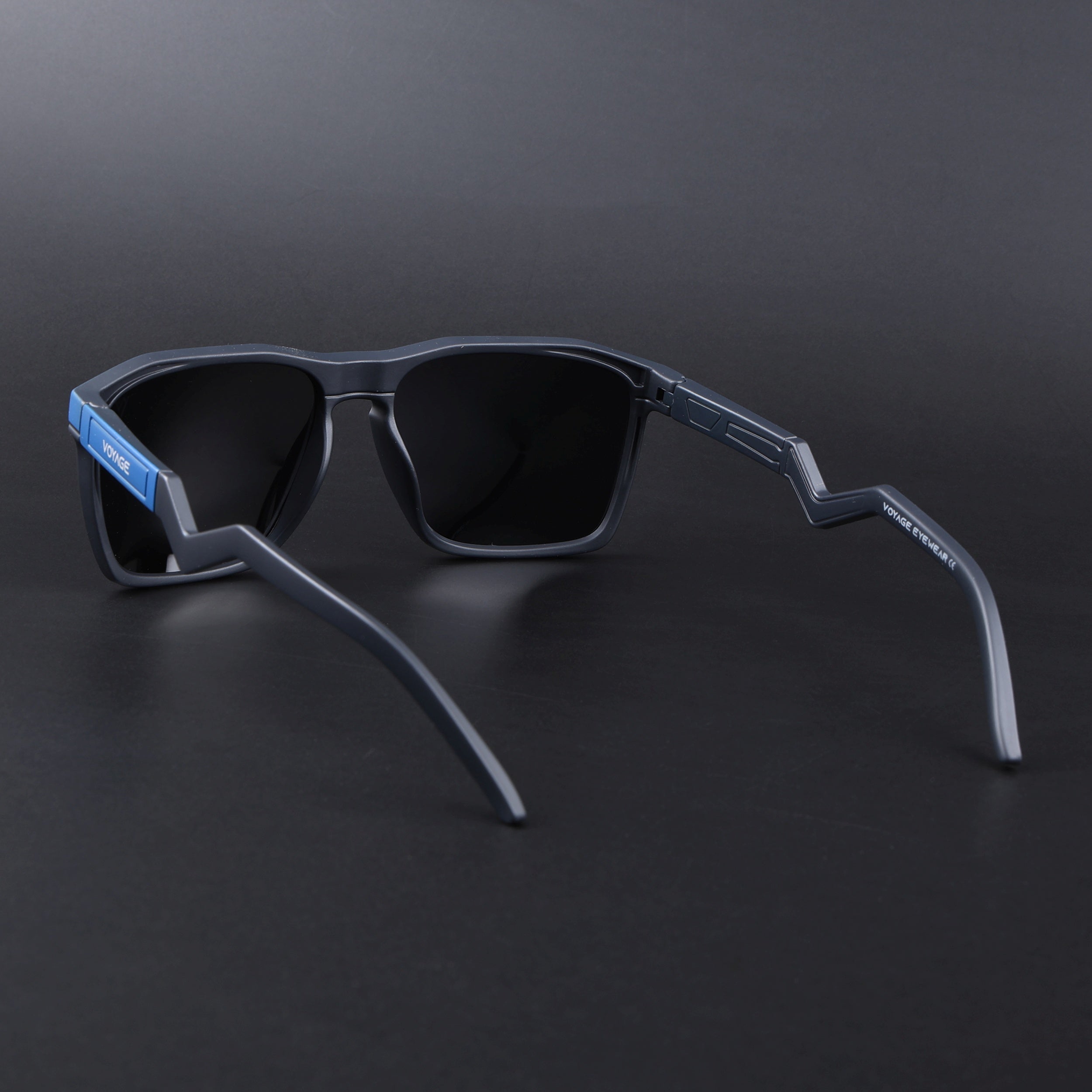 Radar 2.0 | Wayfarer Polarized Sunglasses | Black Lens | Blue & Grey Frame - PMG6754