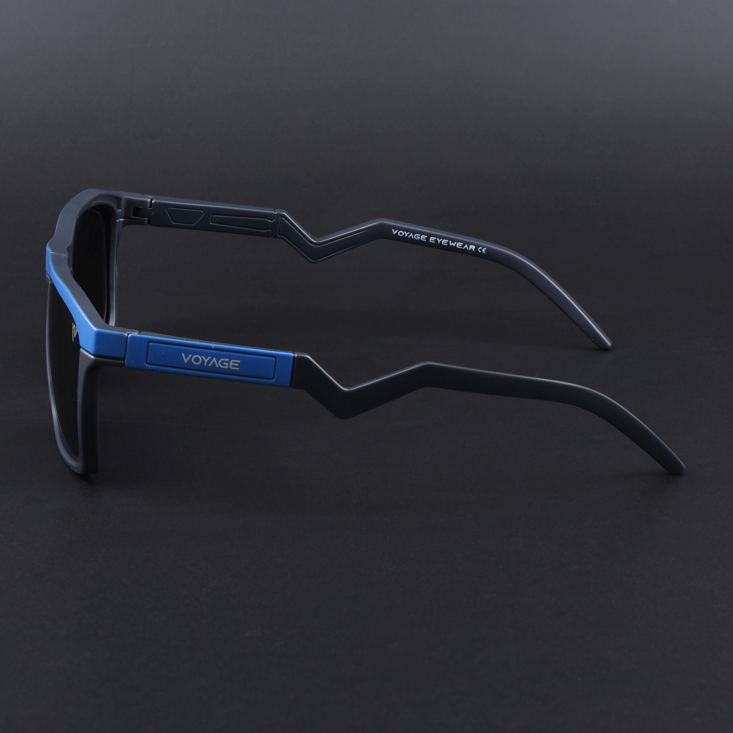 Radar 2.0 | Wayfarer Polarized Sunglasses | Black Lens | Blue & Grey Frame - PMG6754