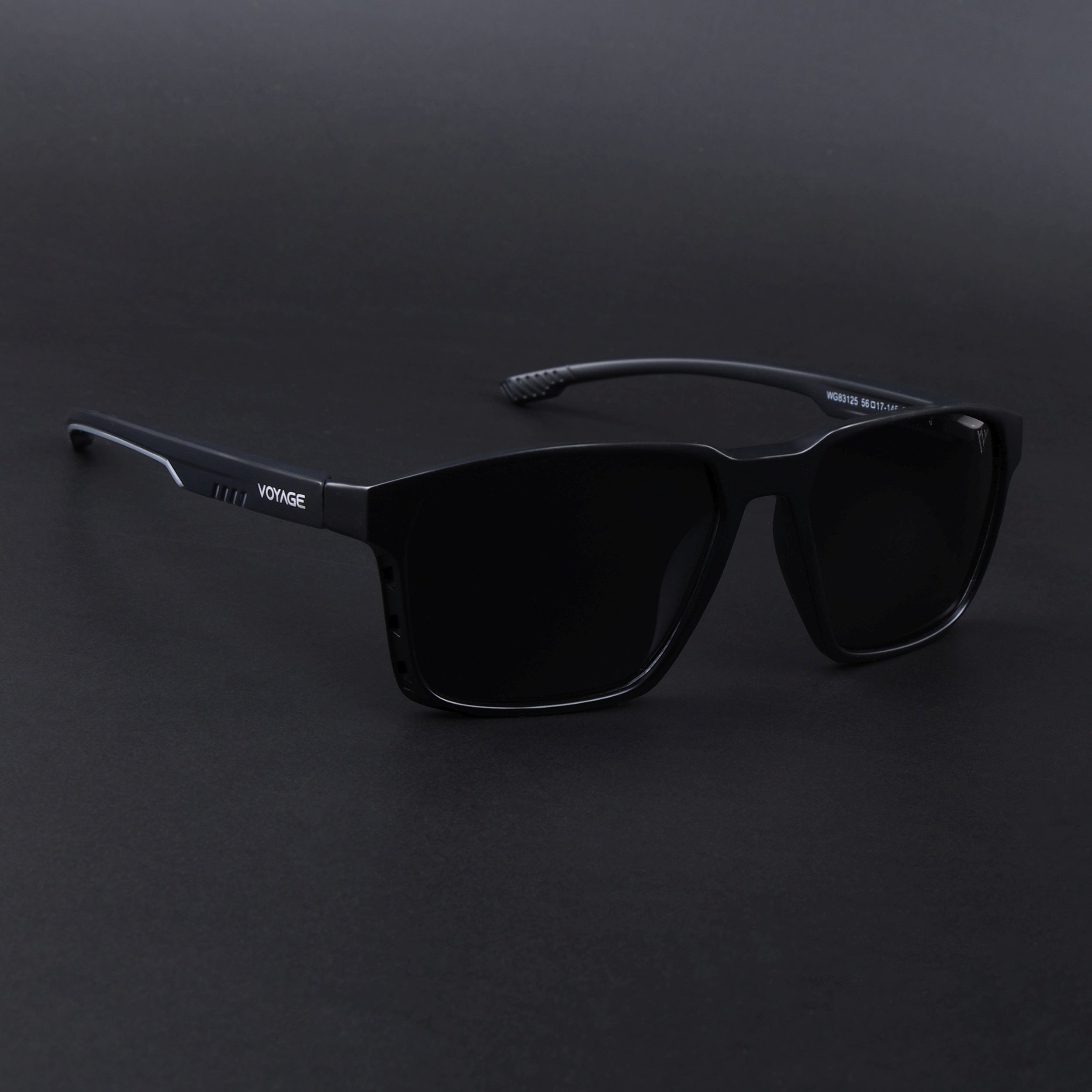 Wayfarer Polarized Sunglasses | Black Lens | Black Frame - PMG6759