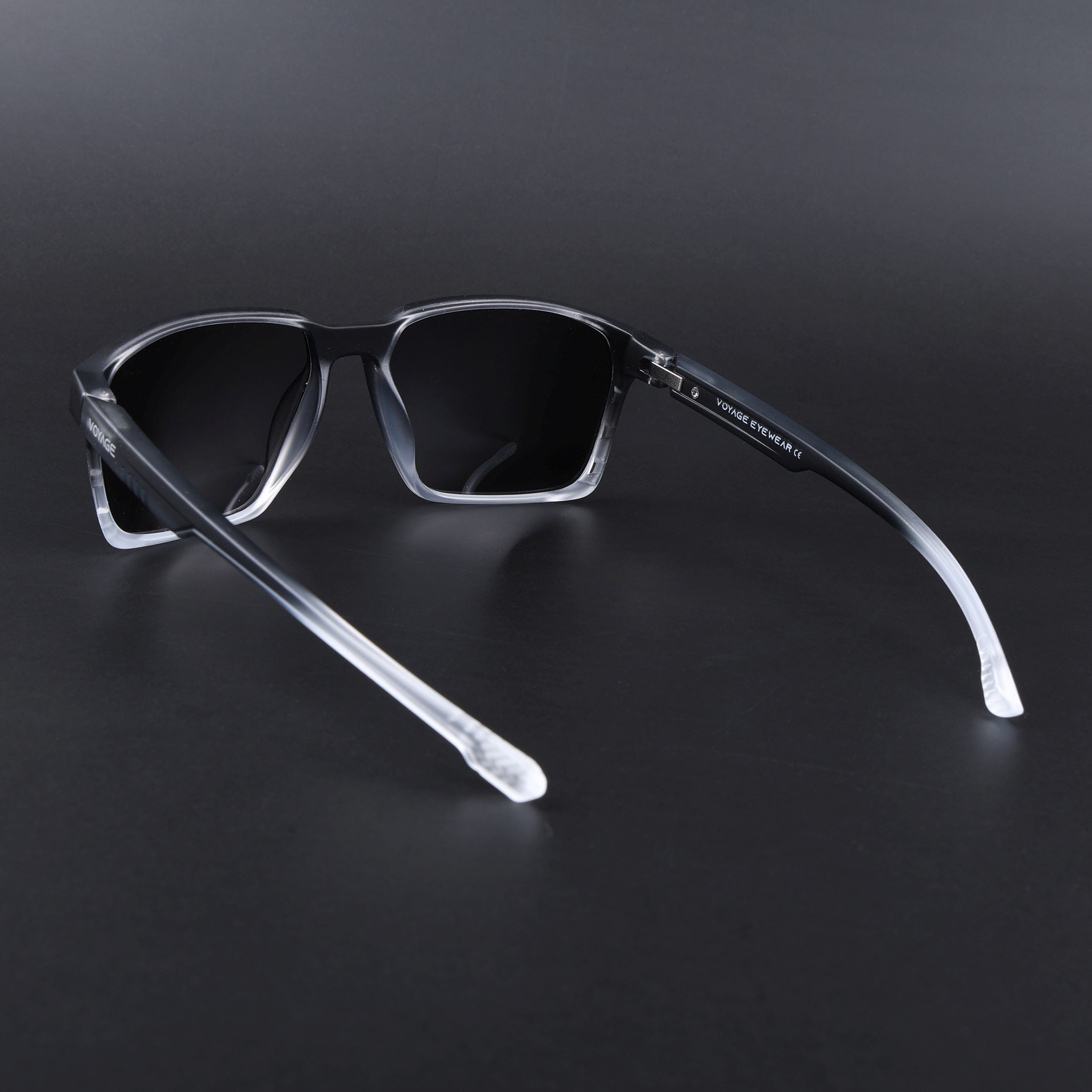 Wayfarer Polarized Sunglasses | Black Lens | Black & White Frame - PMG6761
