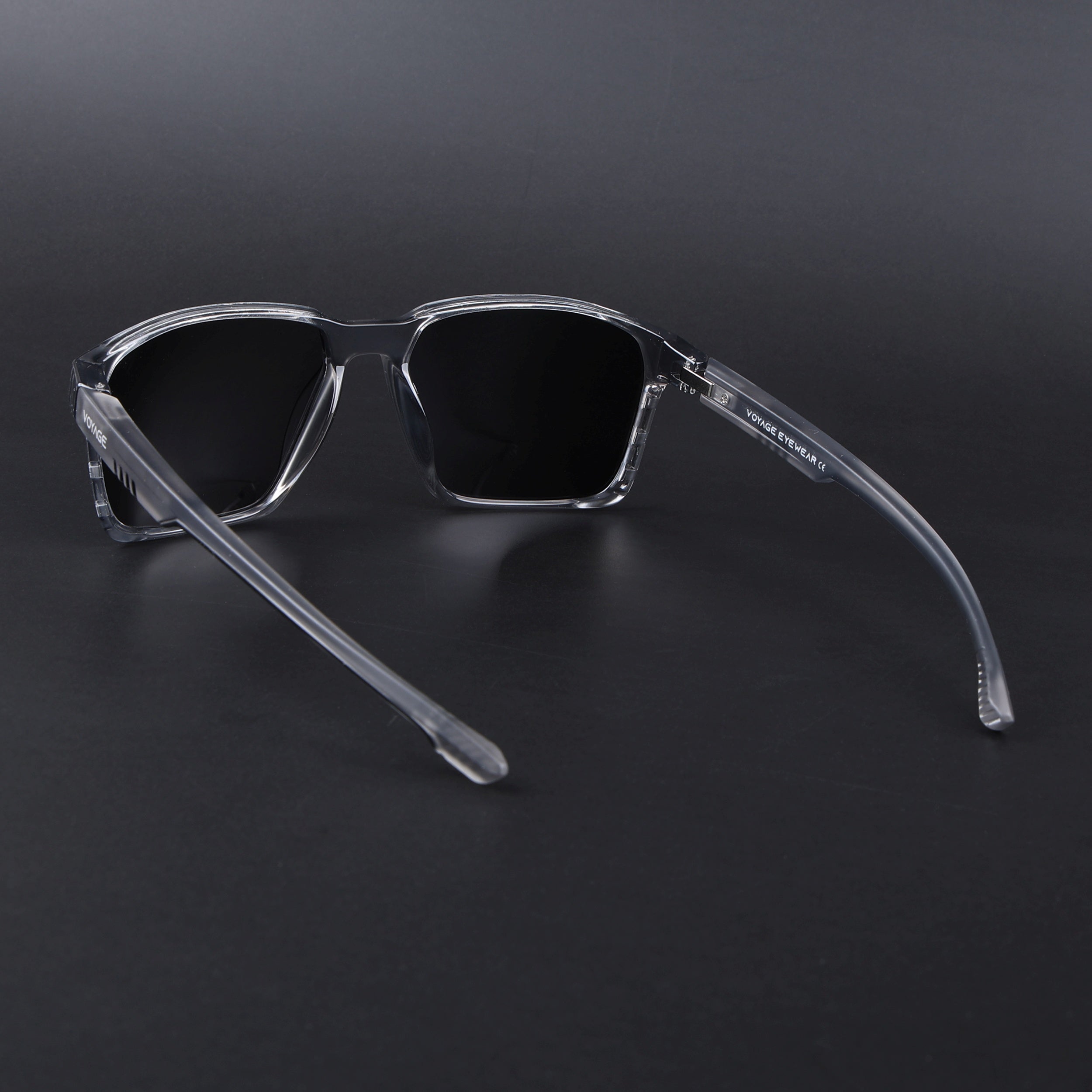 Wayfarer Polarized Sunglasses | Black Lens | Grey Frame - PMG6762