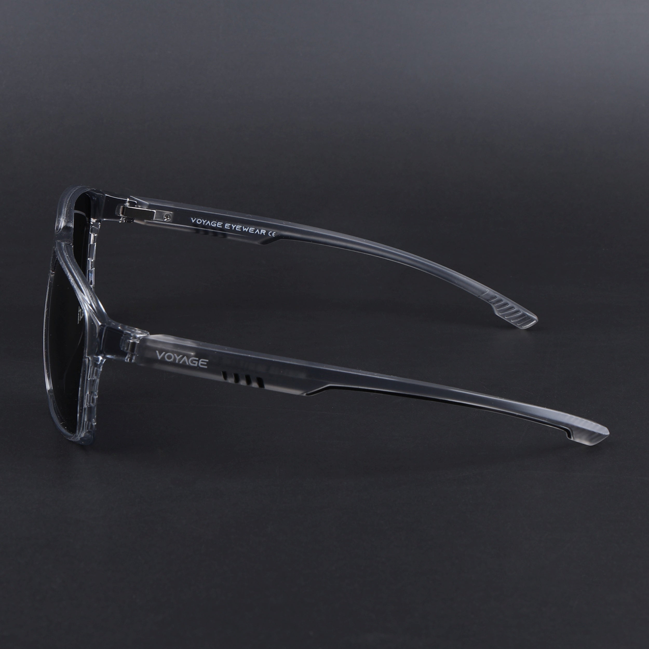 Wayfarer Polarized Sunglasses | Black Lens | Grey Frame - PMG6762