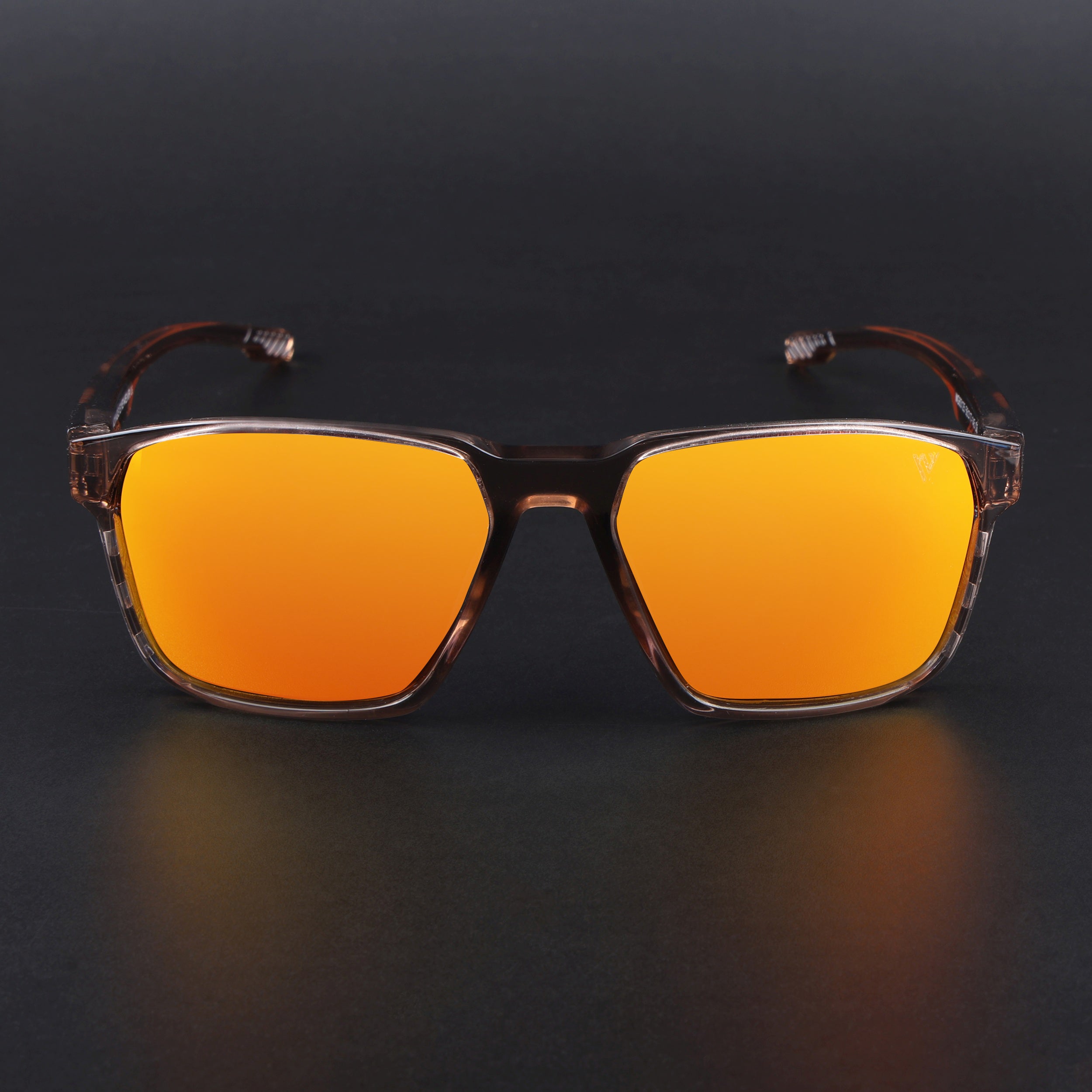 Wayfarer Polarized Sunglasses | Orange Lens | Brown Frame - PMG6764