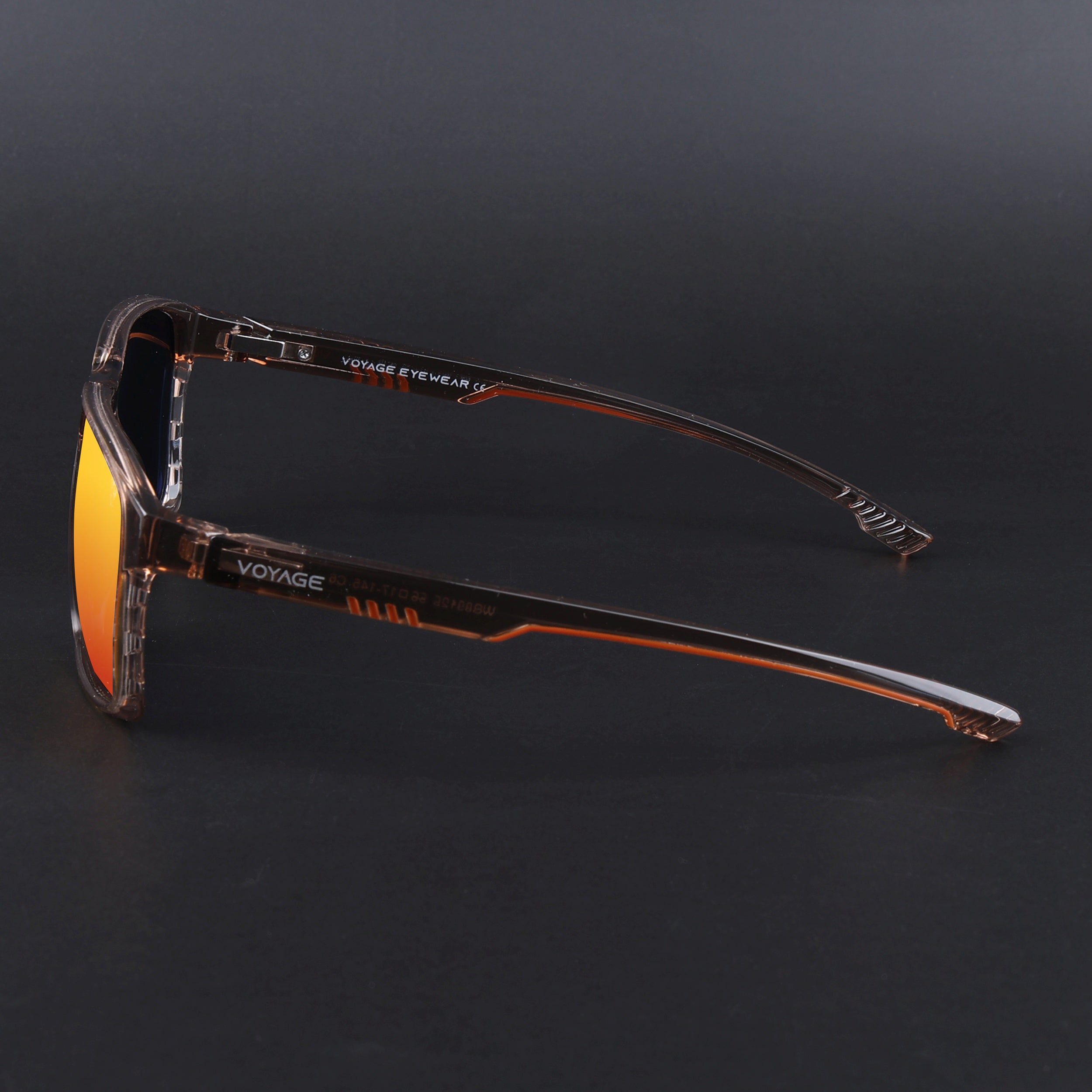Wayfarer Polarized Sunglasses | Orange Lens | Brown Frame - PMG6764