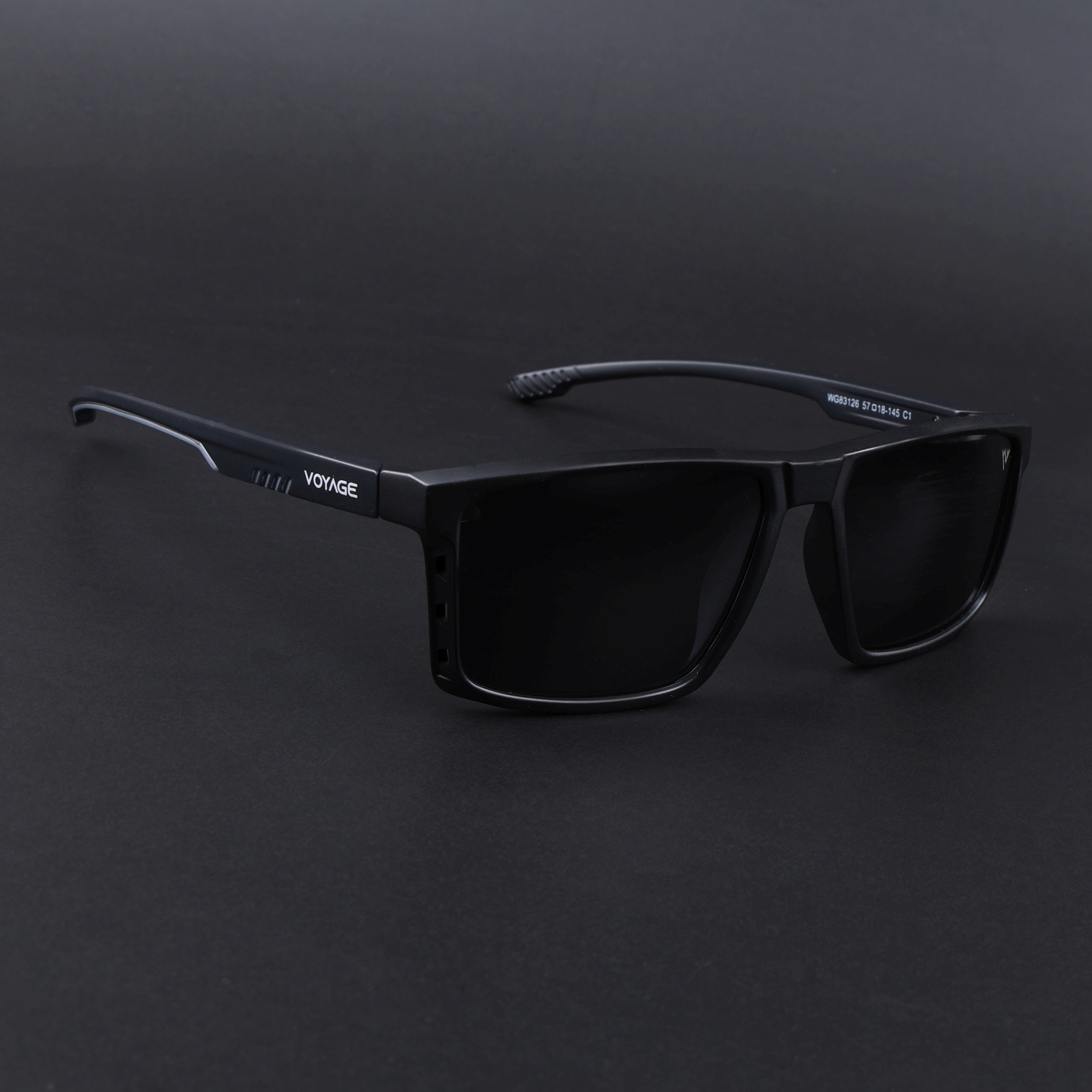 Wayfarer Polarized Sunglasses | Black Lens | Black Frame - PMG6765