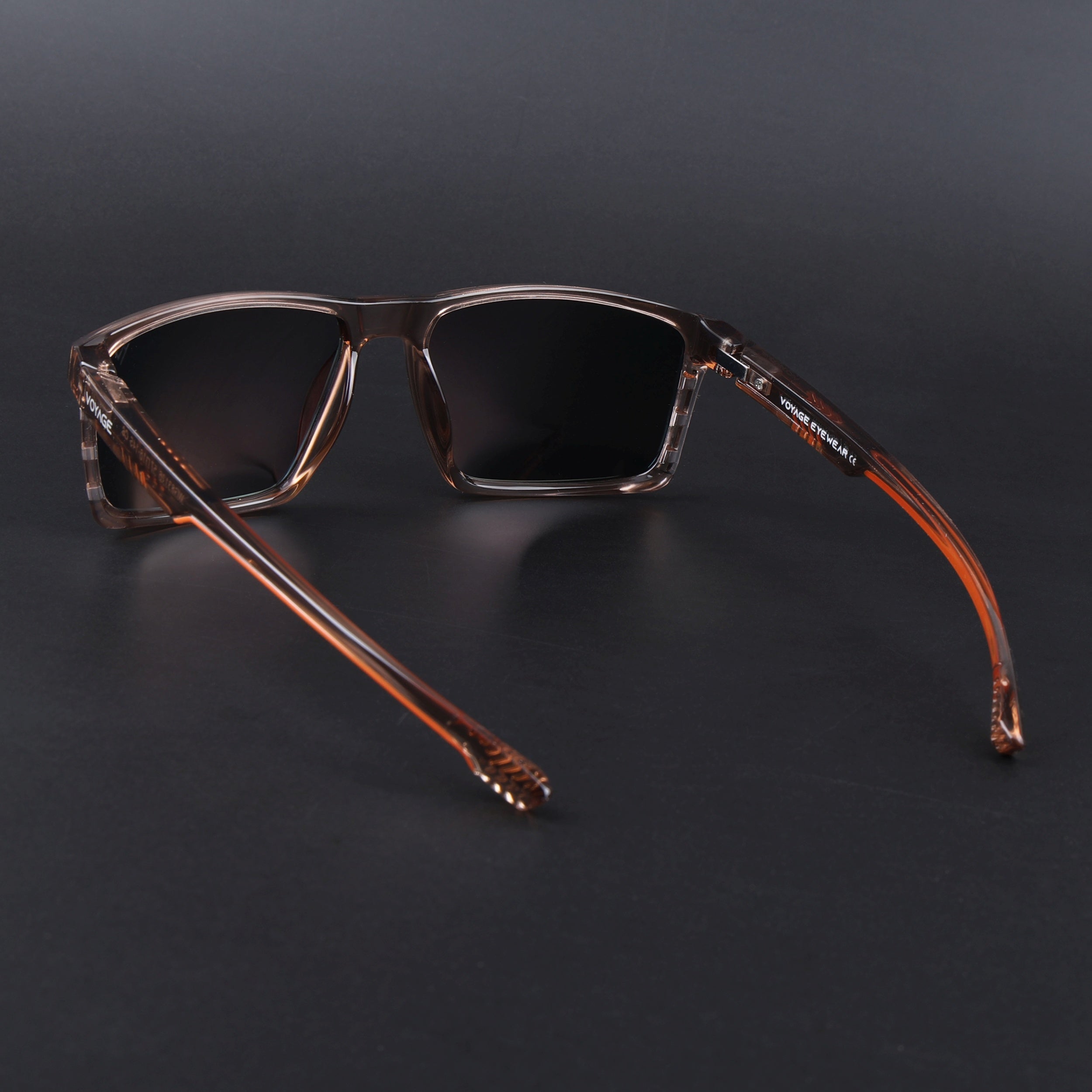 Wayfarer Polarized Sunglasses | Orange Lens | Brown Frame - PMG6769