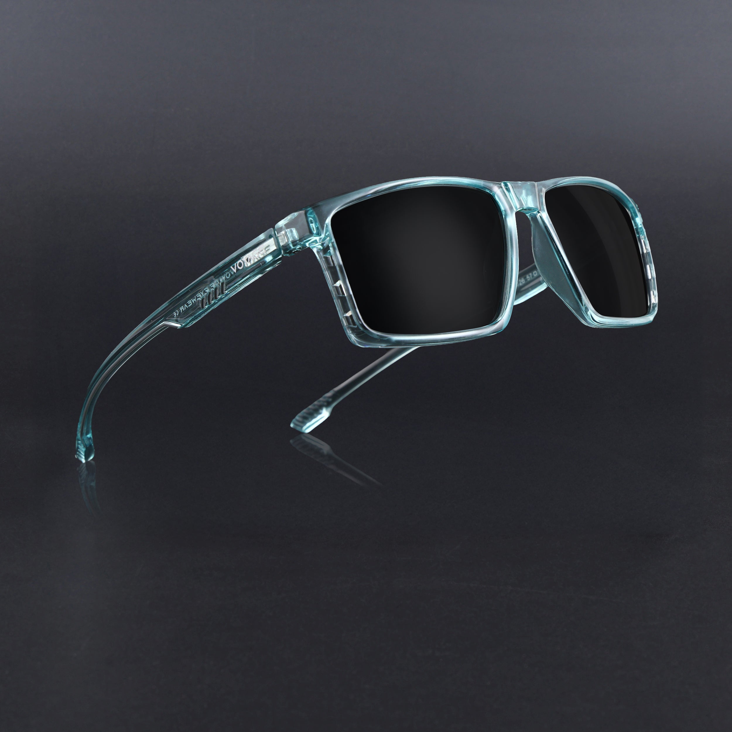 Wayfarer Polarized Sunglasses | Black Lens | Sea Green Frame - PMG6770