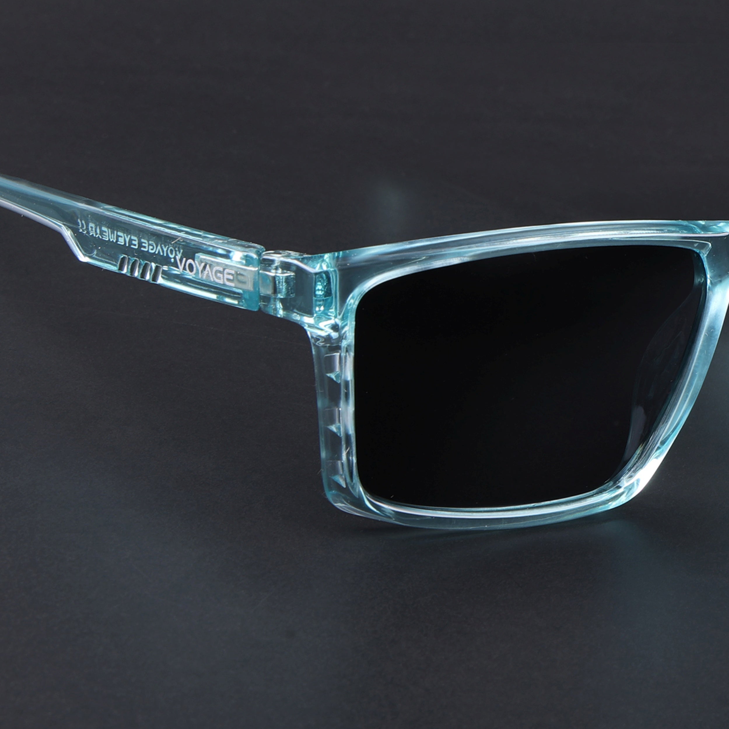 Wayfarer Polarized Sunglasses | Black Lens | Sea Green Frame - PMG6770