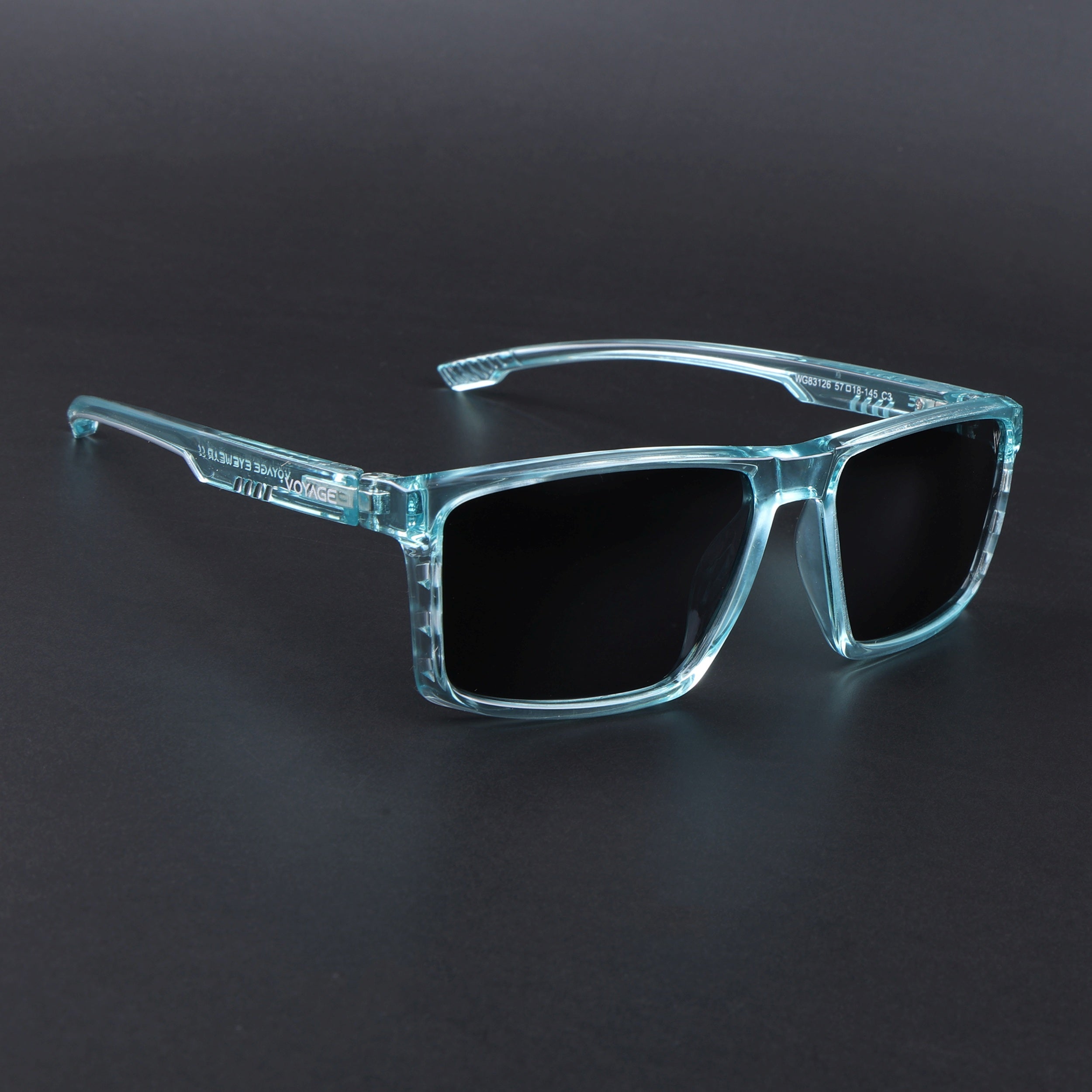 Wayfarer Polarized Sunglasses | Black Lens | Sea Green Frame - PMG6770