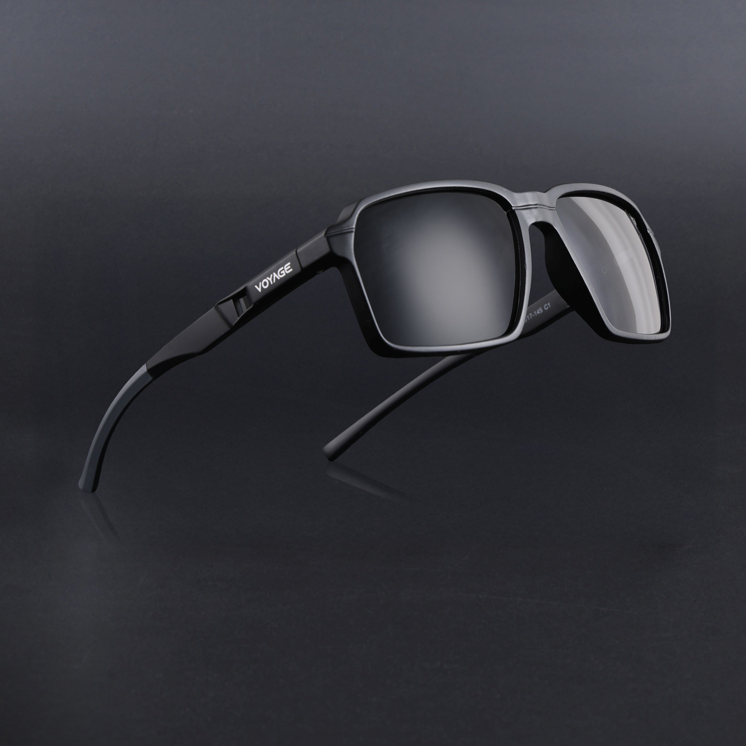 Wayfarer Polarized Sunglasses| Black Lens | Black Frame - PMG6771