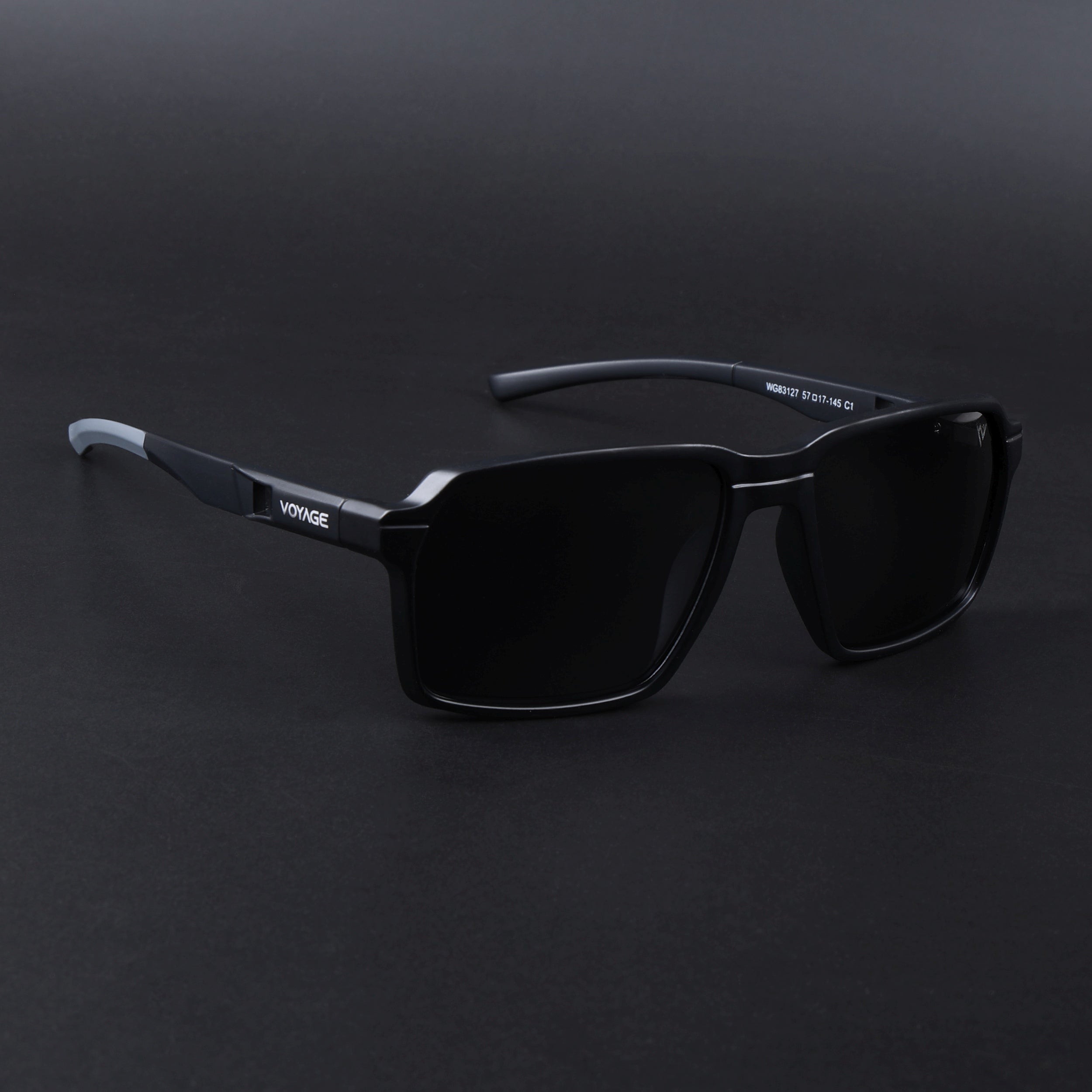 Wayfarer Polarized Sunglasses| Black Lens | Black Frame - PMG6771