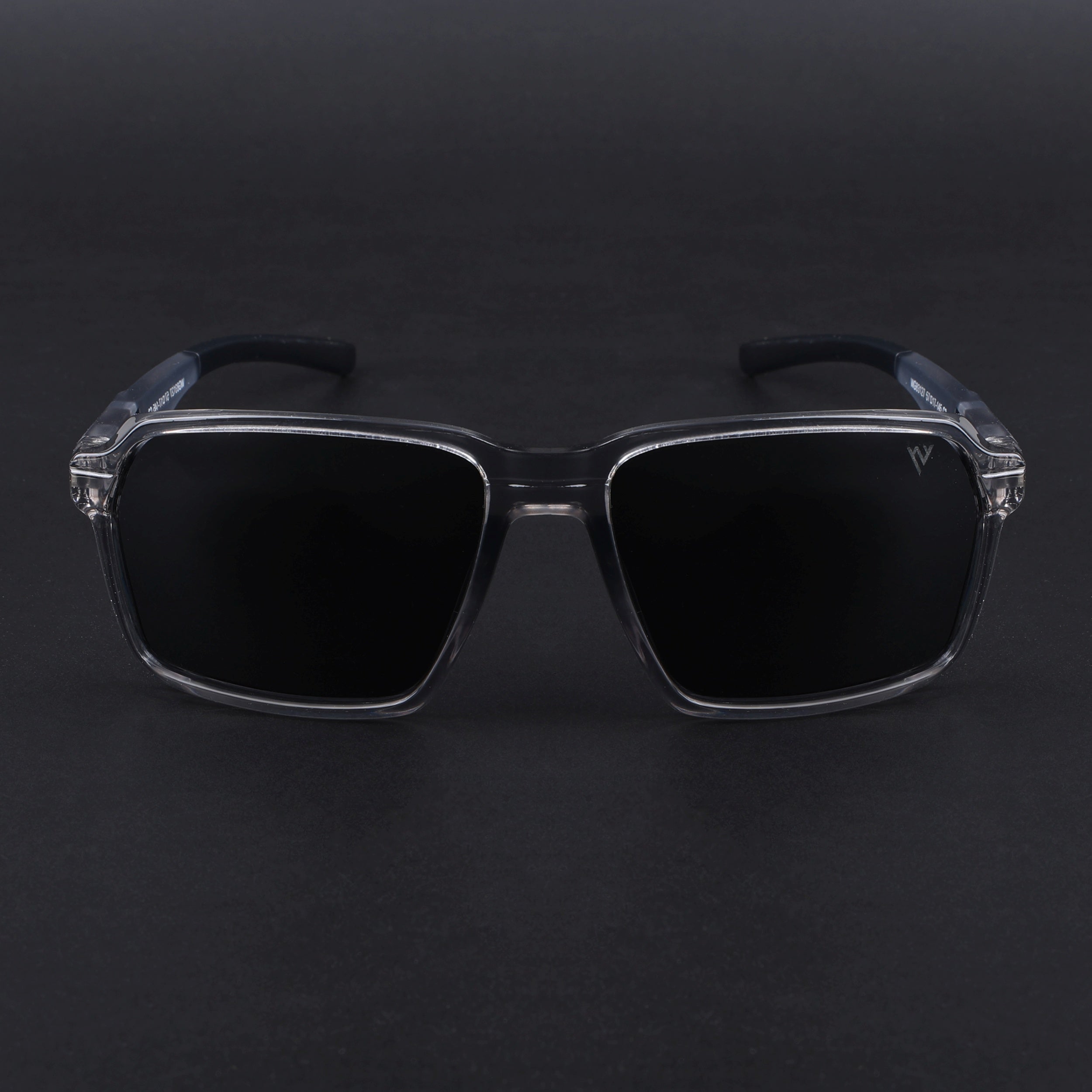 Wayfarer Polarized Sunglasses | Black Lens | Grey Frame - PMG6773