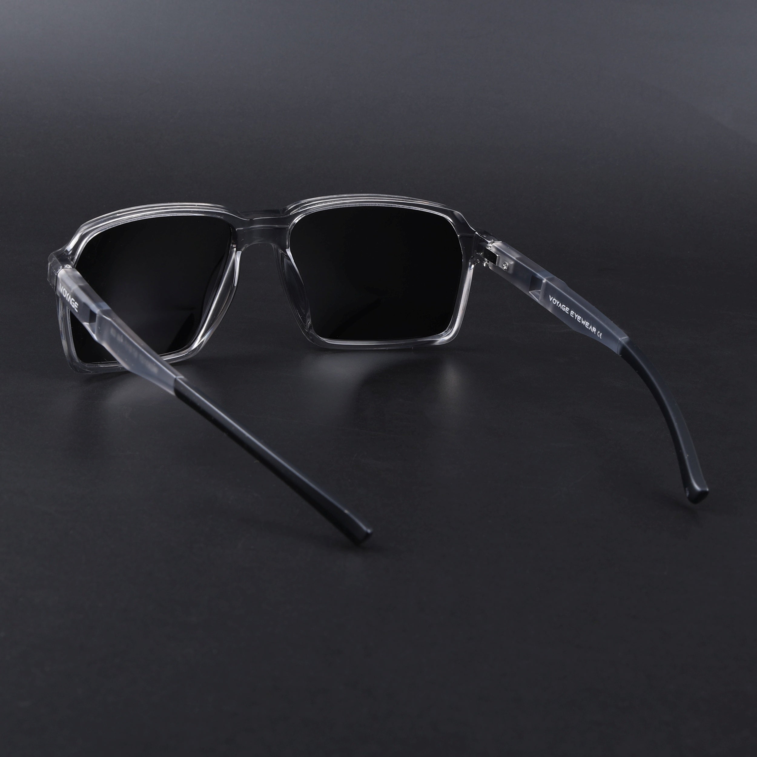 Wayfarer Polarized Sunglasses | Black Lens | Grey Frame - PMG6773