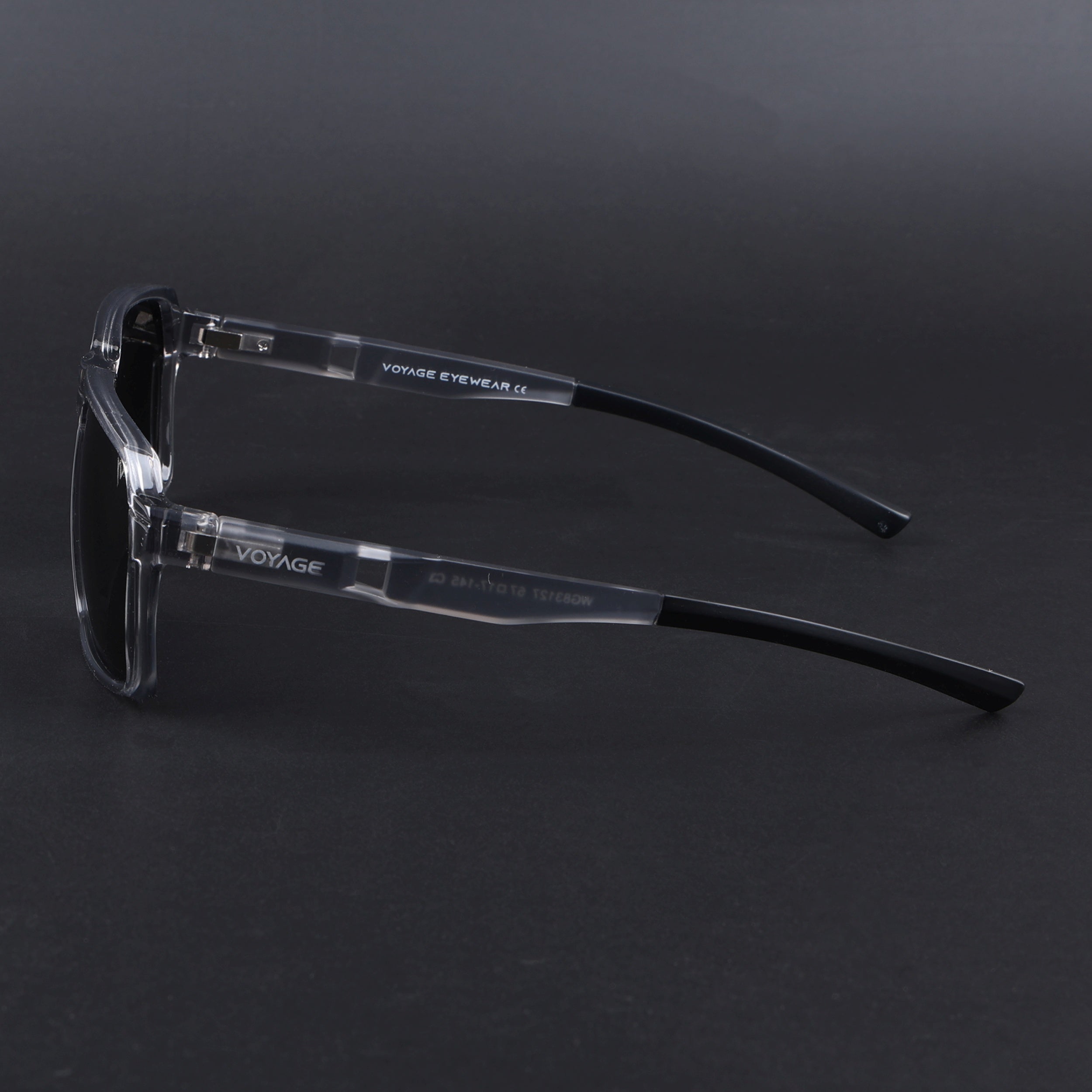 Wayfarer Polarized Sunglasses | Black Lens | Grey Frame - PMG6773