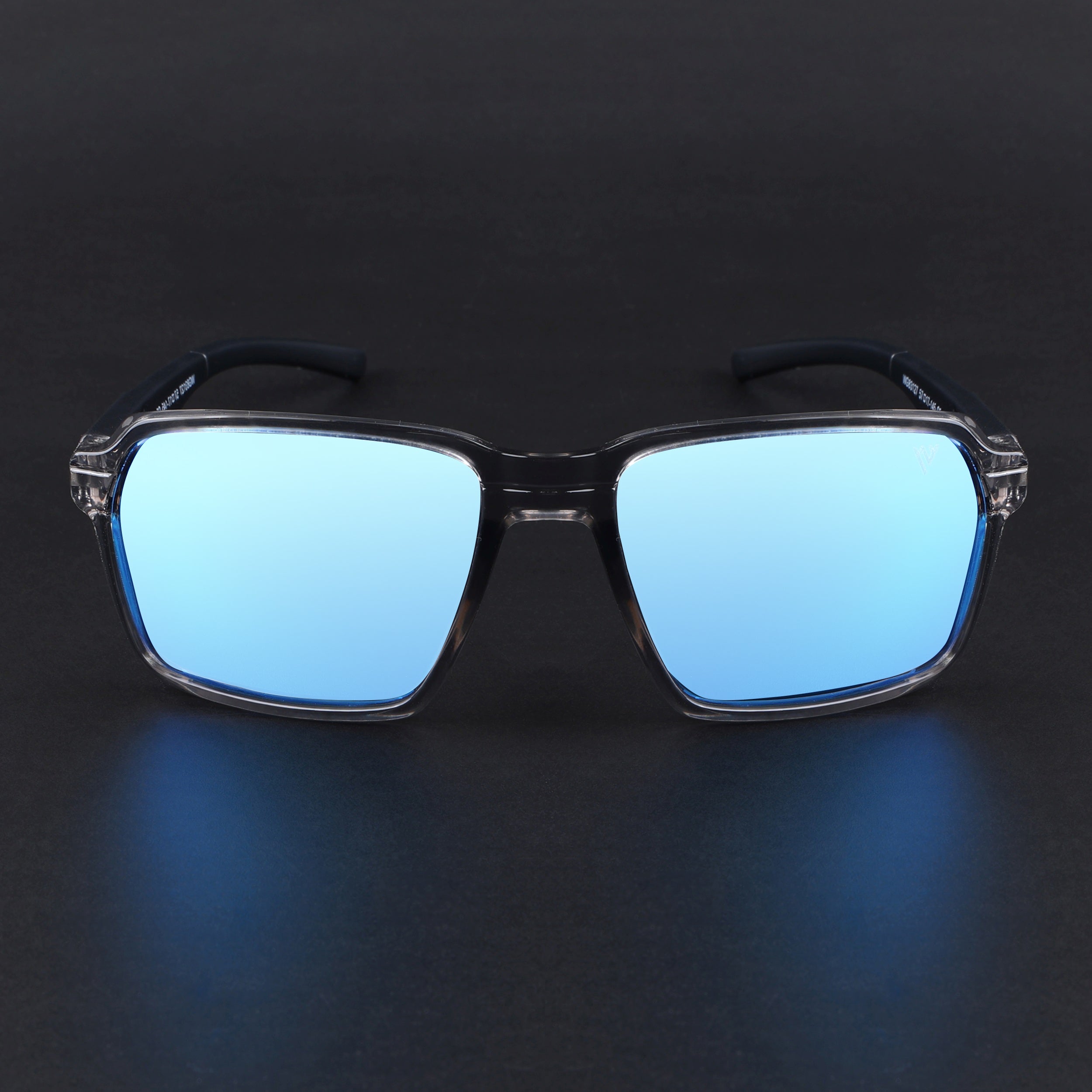 Wayfarer Polarized Sunglasses | Blue Lens | Grey Frame - PMG6774
