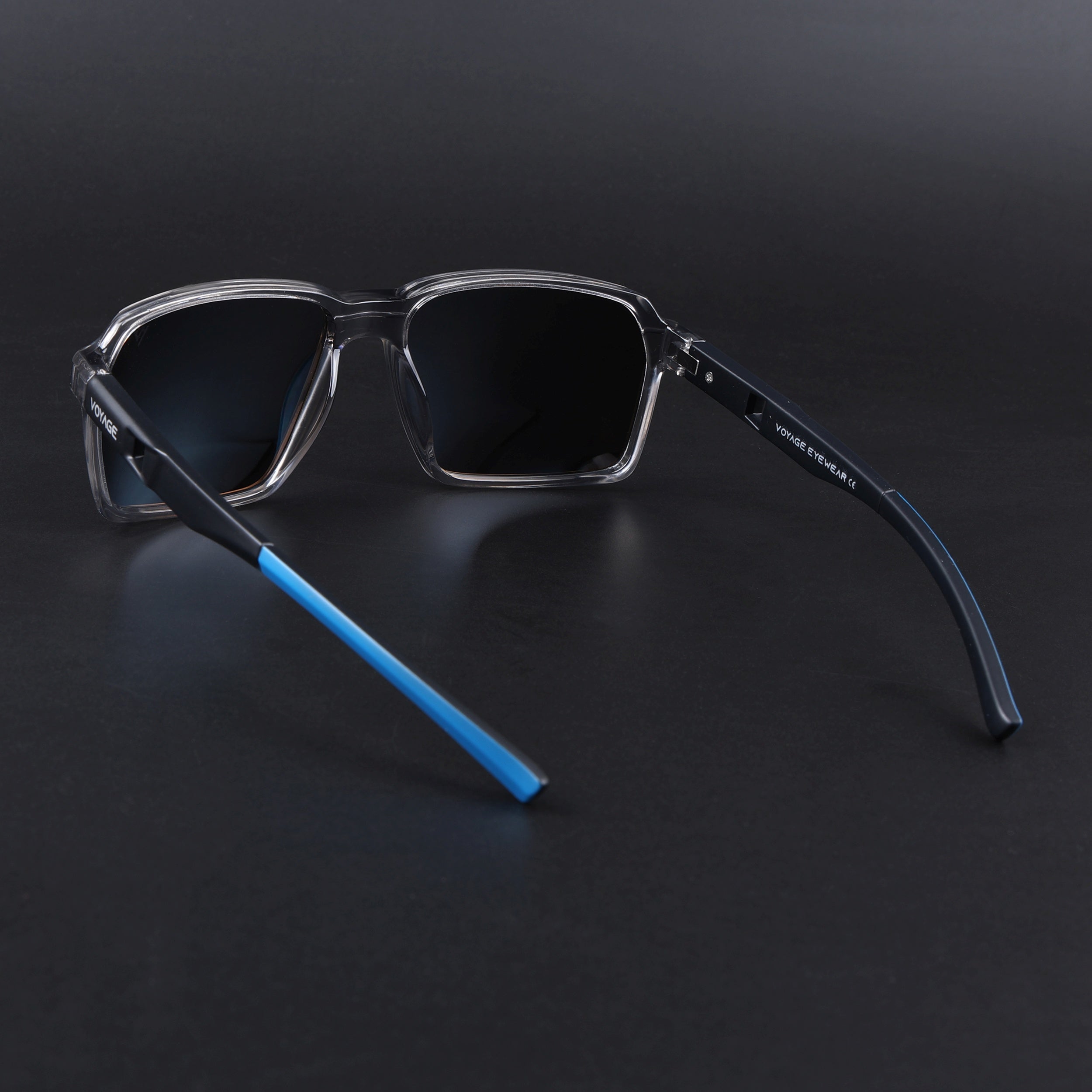 Wayfarer Polarized Sunglasses | Blue Lens | Grey Frame - PMG6774