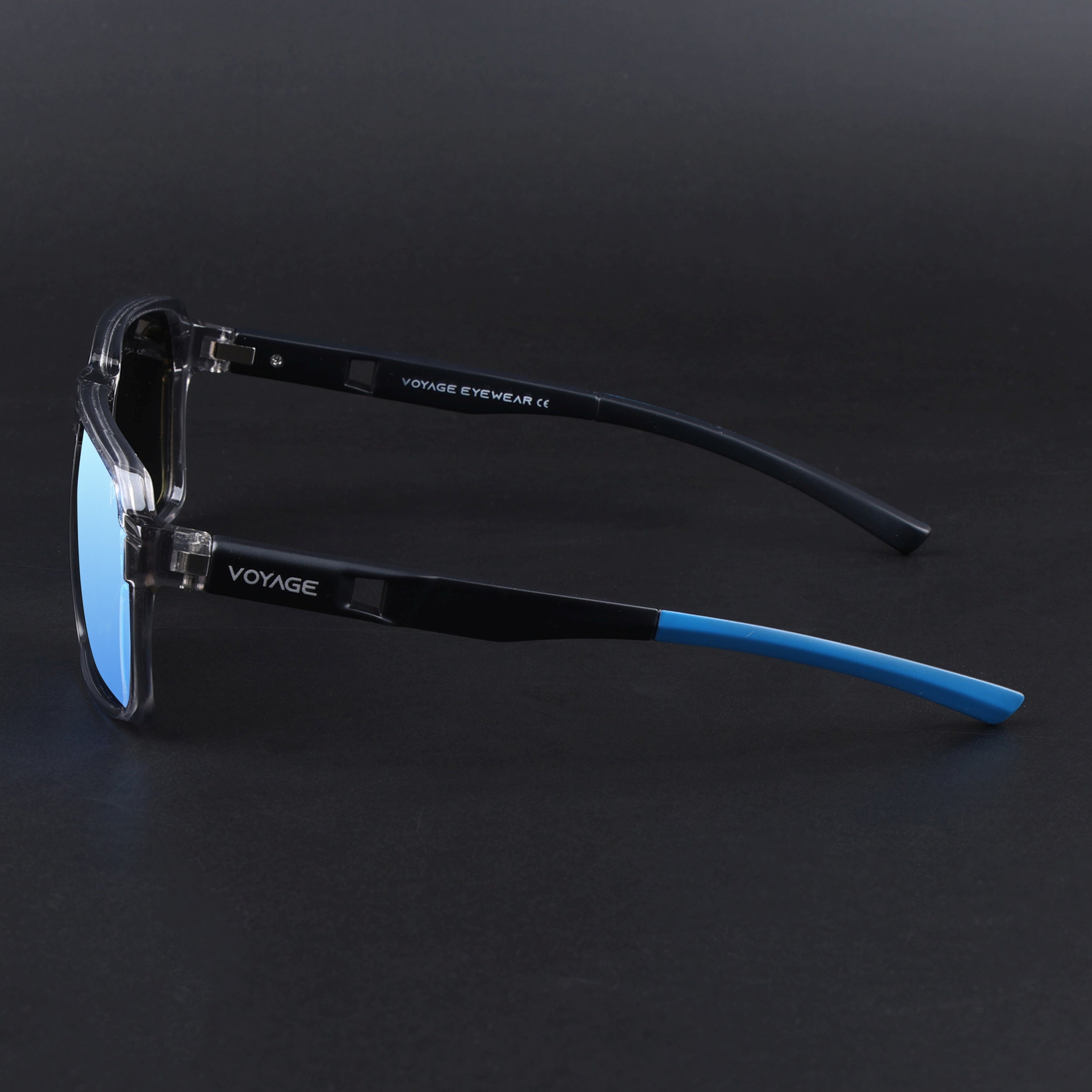 Wayfarer Polarized Sunglasses | Blue Lens | Grey Frame - PMG6774
