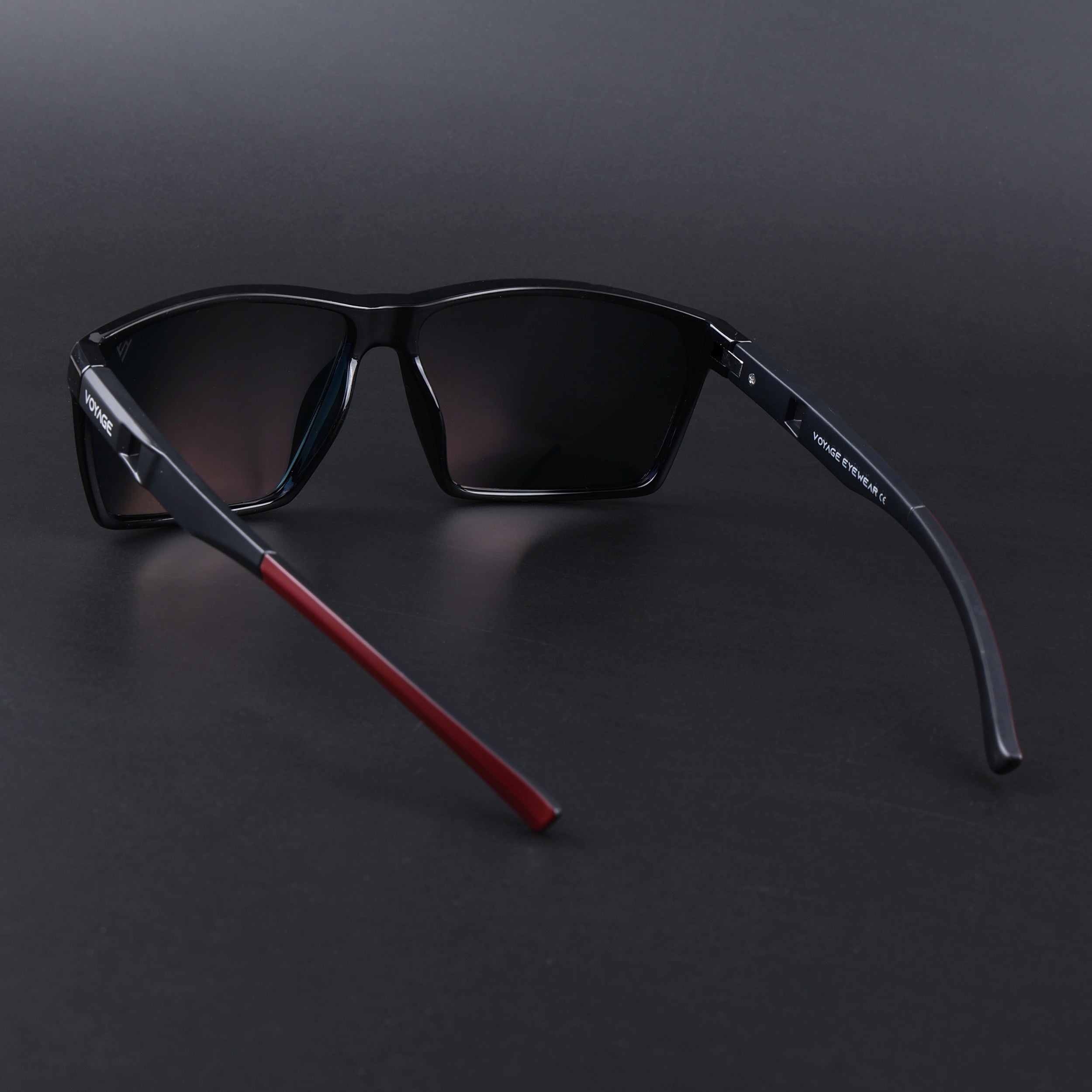 Wayfarer Polarized Sunglasses Orange Lens | Shine Black Frame - PMG6778